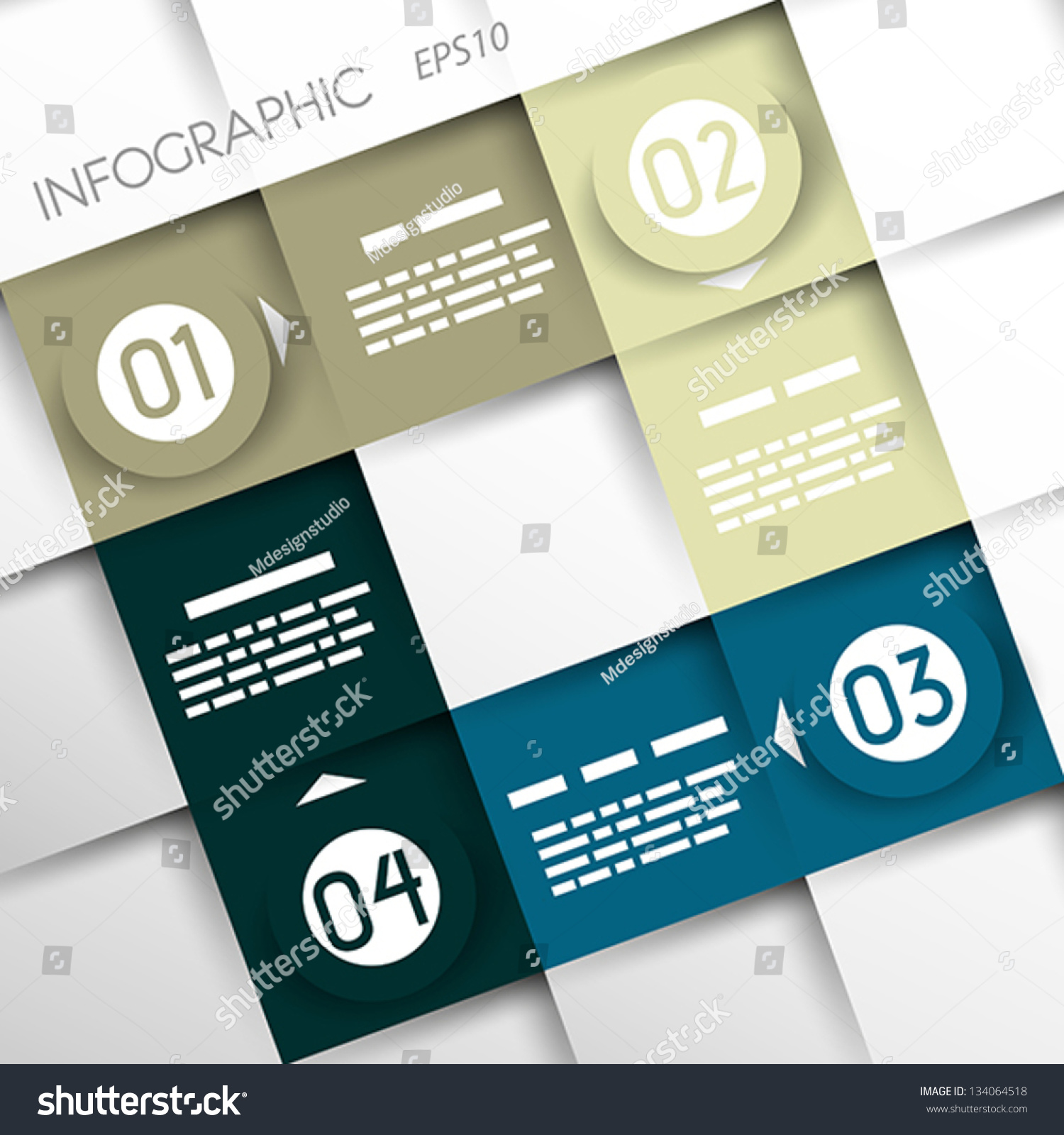 square infographic four options with big rings. infographic concept._站酷 ...