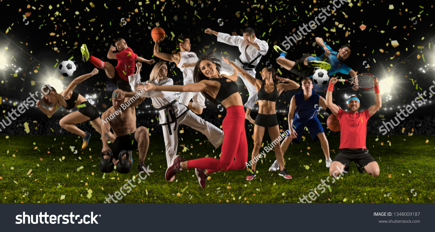 Huge multi sports black collage basketball taekwondo  karate  bodybuilding  athletics