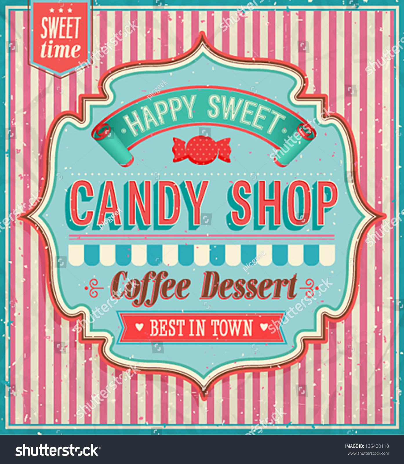 Candy shop. Vector illustration.