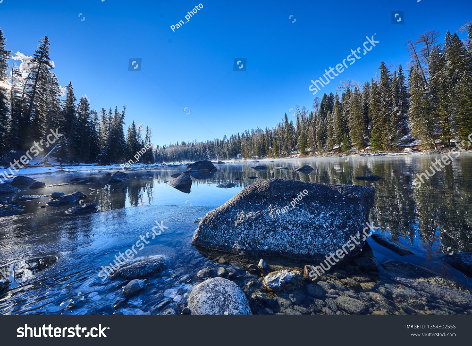 winter North Xinjiang's Kanas Lake & Hemu Village in the winter sonw and ice world