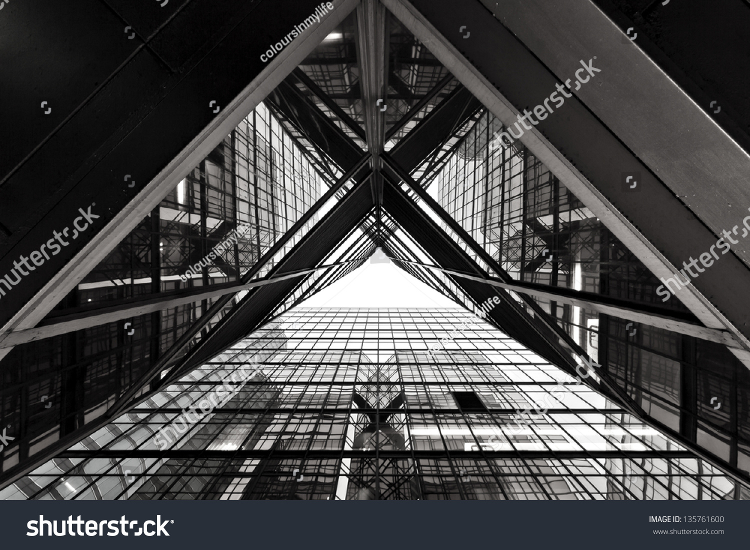 Abstract image of office building