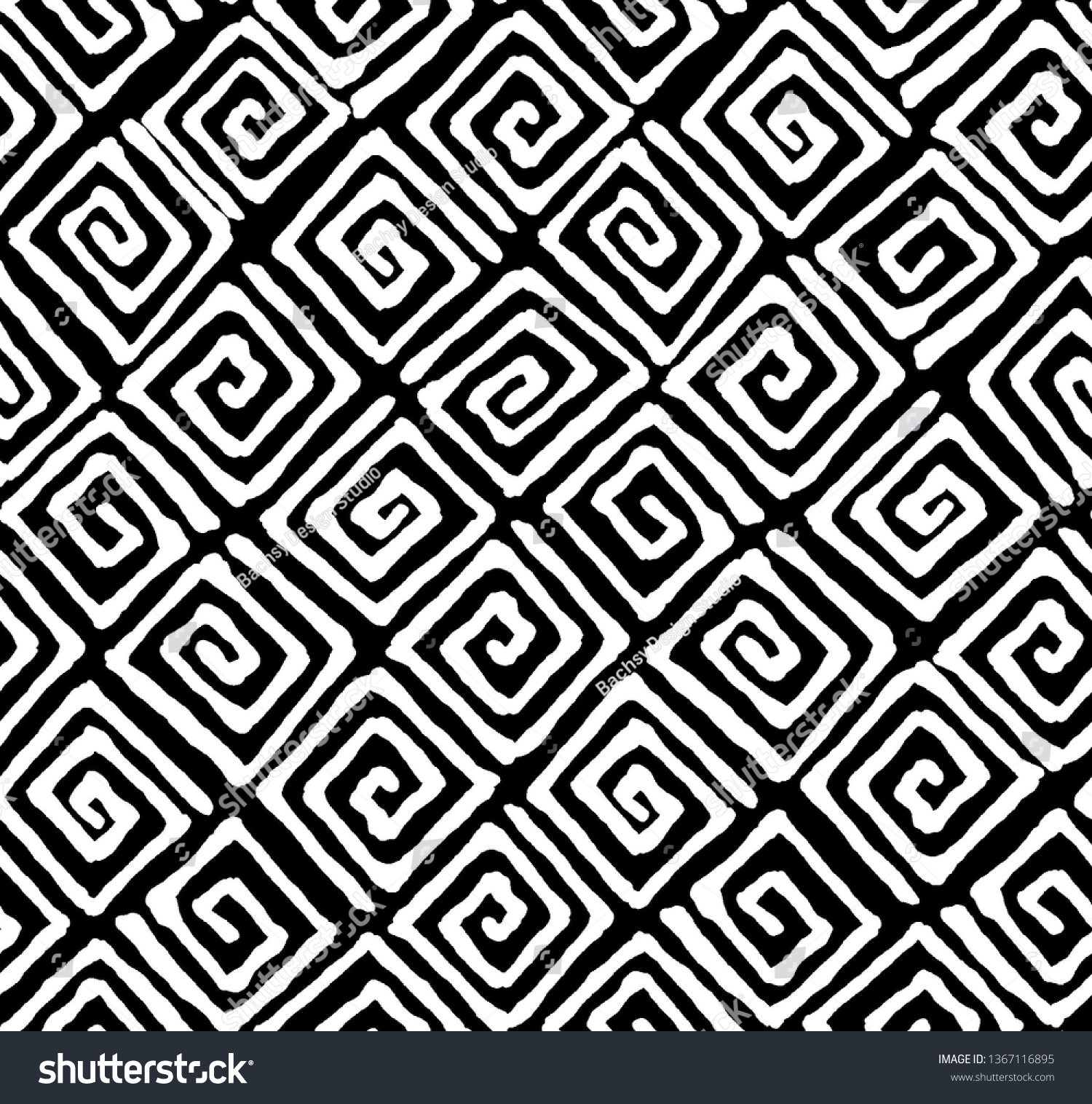 modern stylish texture repeating greek patternblack and white