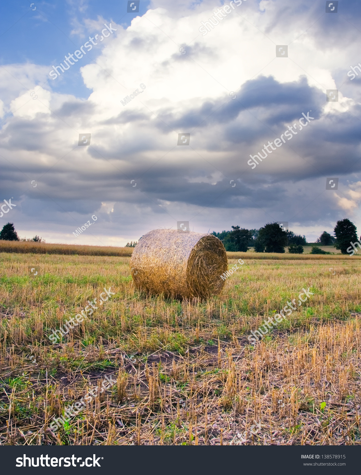 bales of straw rural landscape