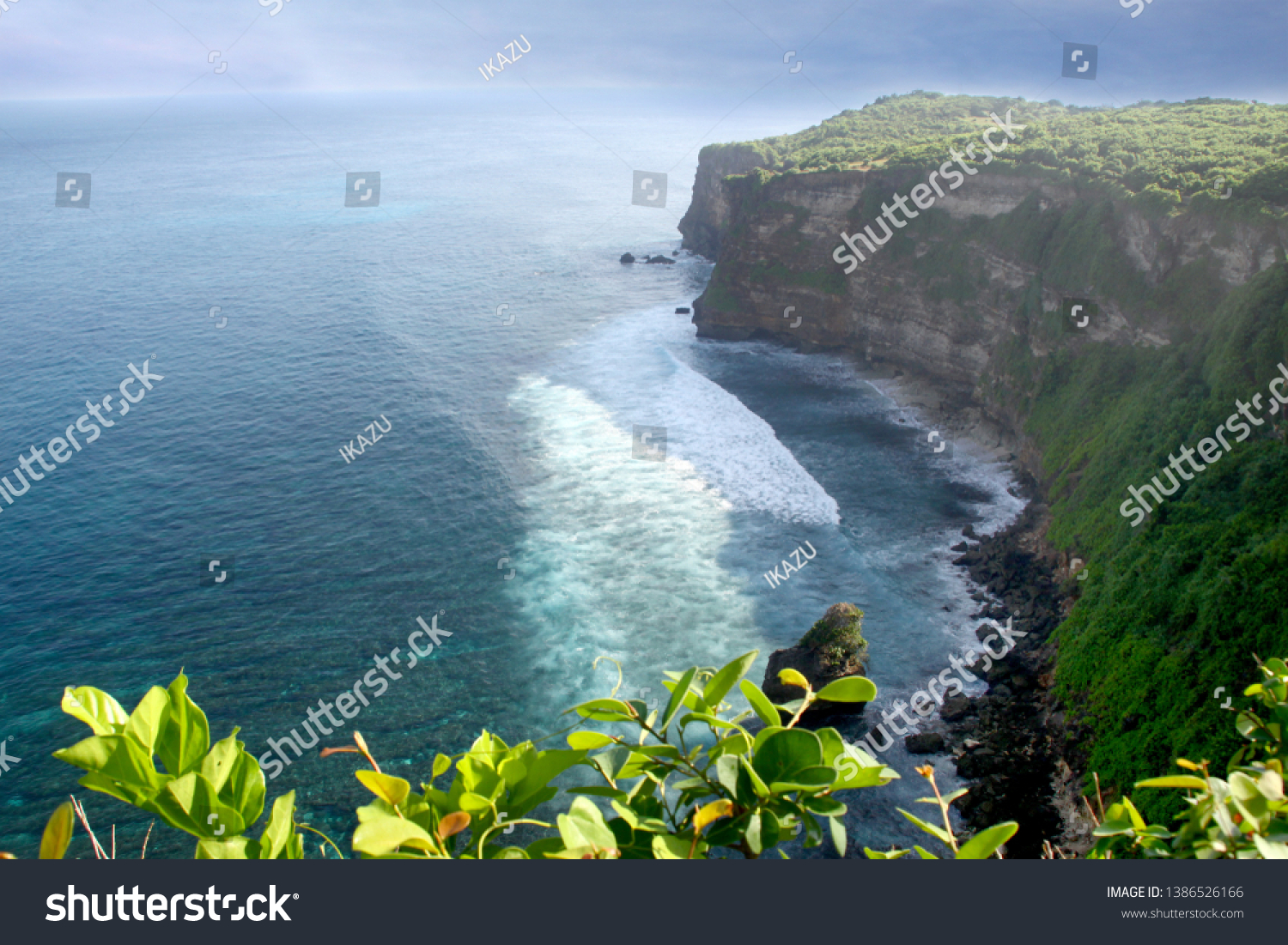 Uluwatu-Bali beach with high cliffs