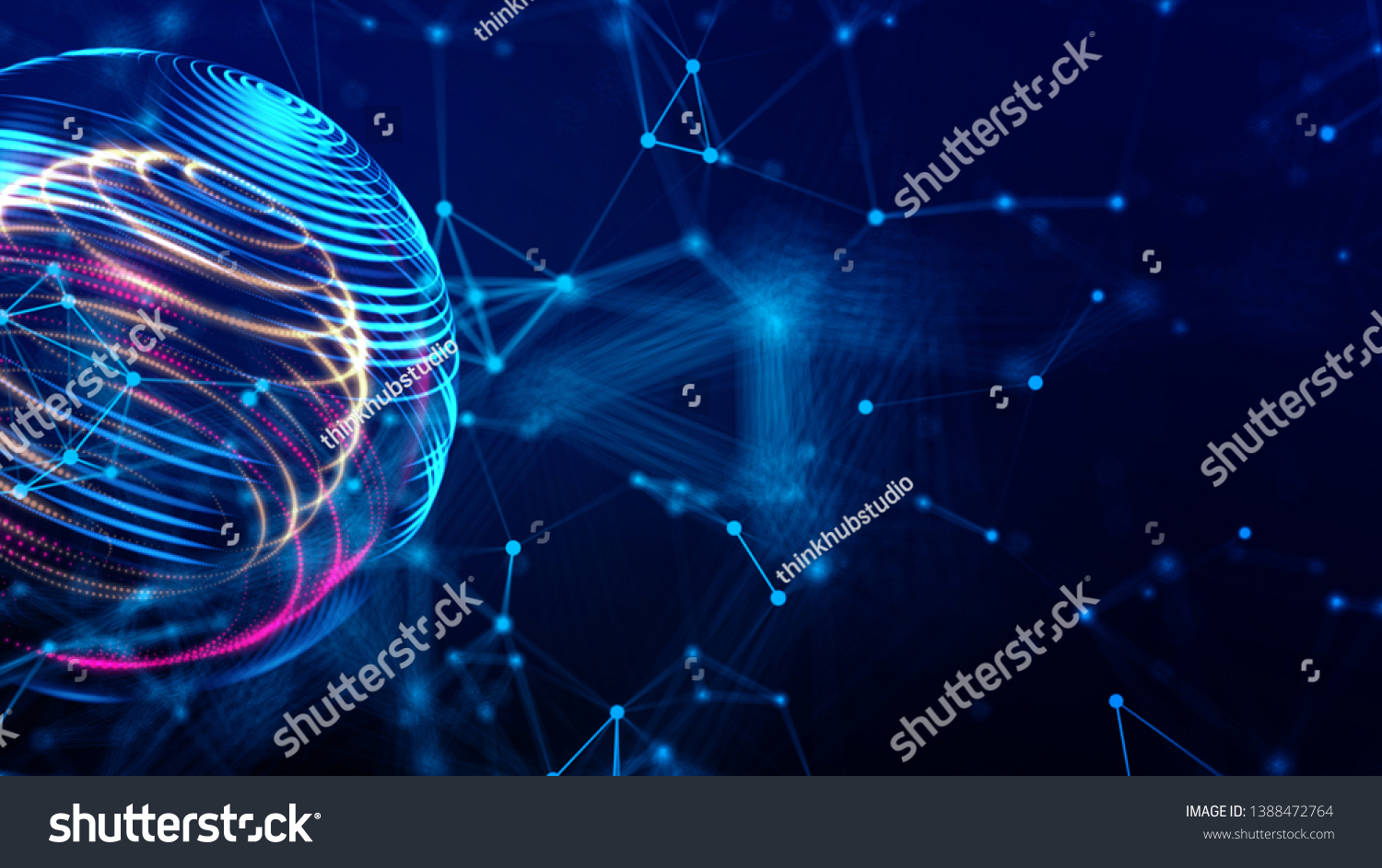Digital light world cyber space 3D rendering background neon colorful global world in cyber space future energy power technology and internet connection concept