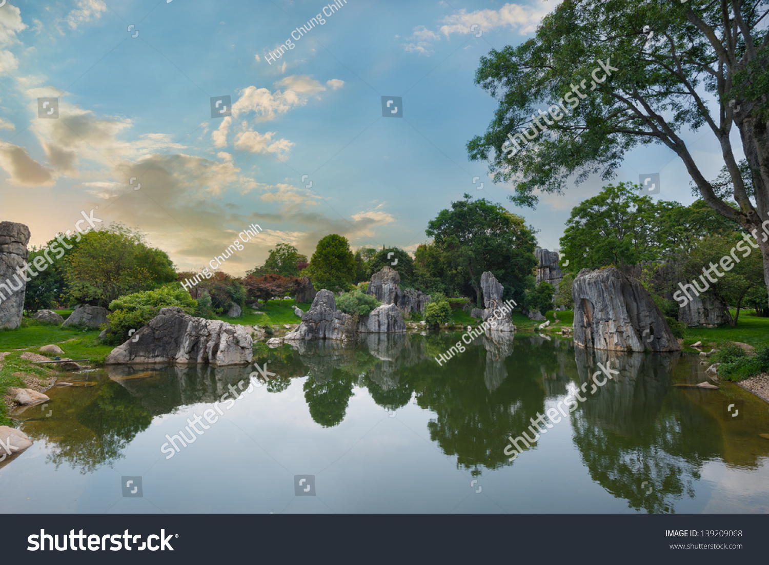 Nature landscape of China -  Stone Forest National Park ( UNESCO World Heritage )