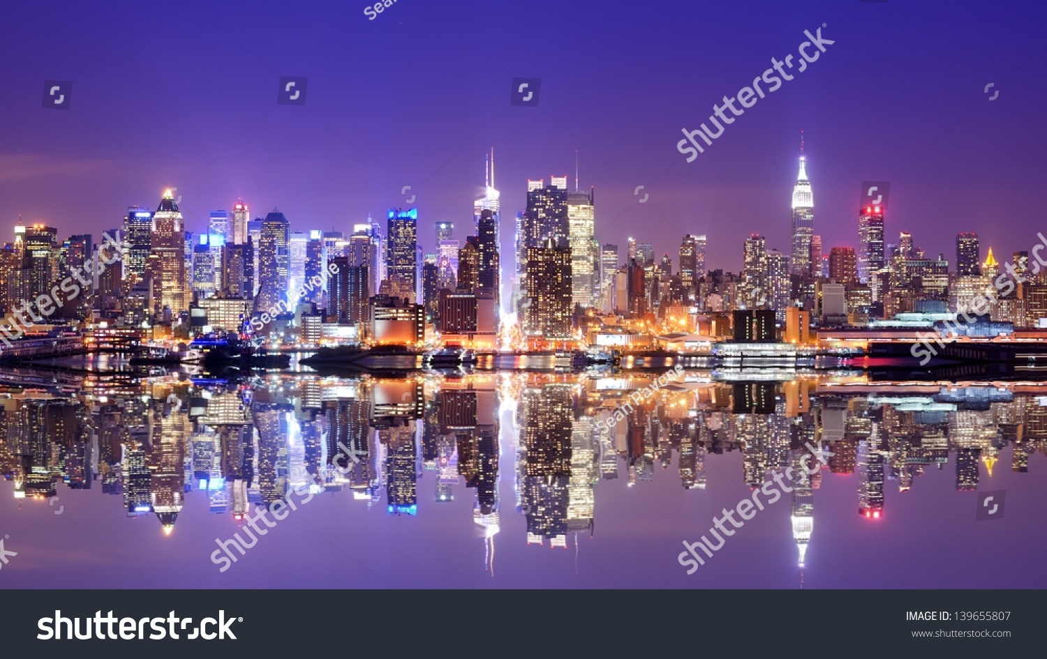 Panorama of midtown New York City