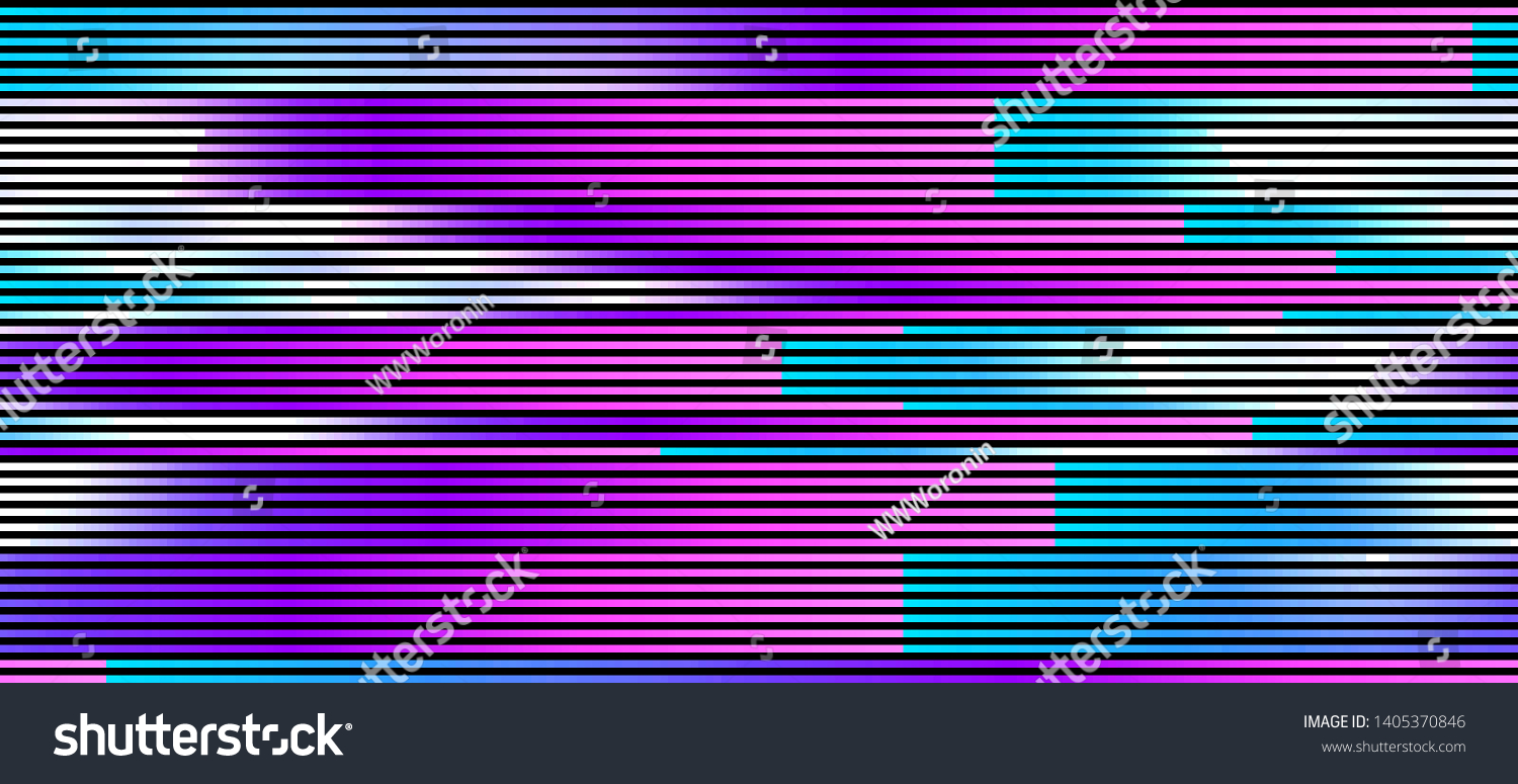 抽象故障背景的矢量说明。赛博朋克概念。彩色技术背景 具有80年代蒸气波风格的美学。