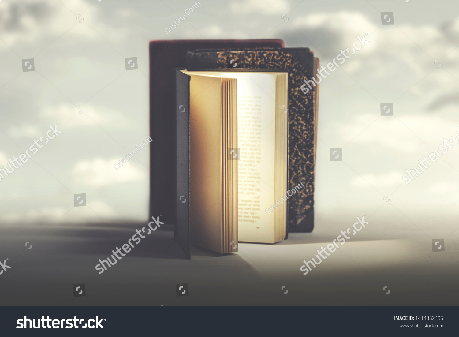 surreal door to enter a fantasy world