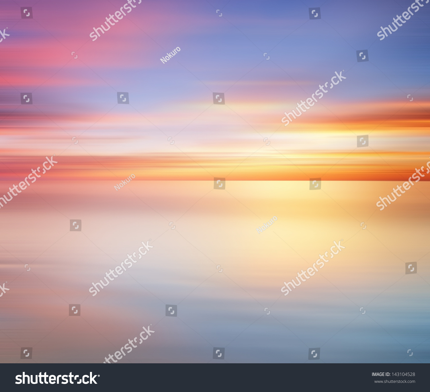 Long Exposure of Colorful sunset for background