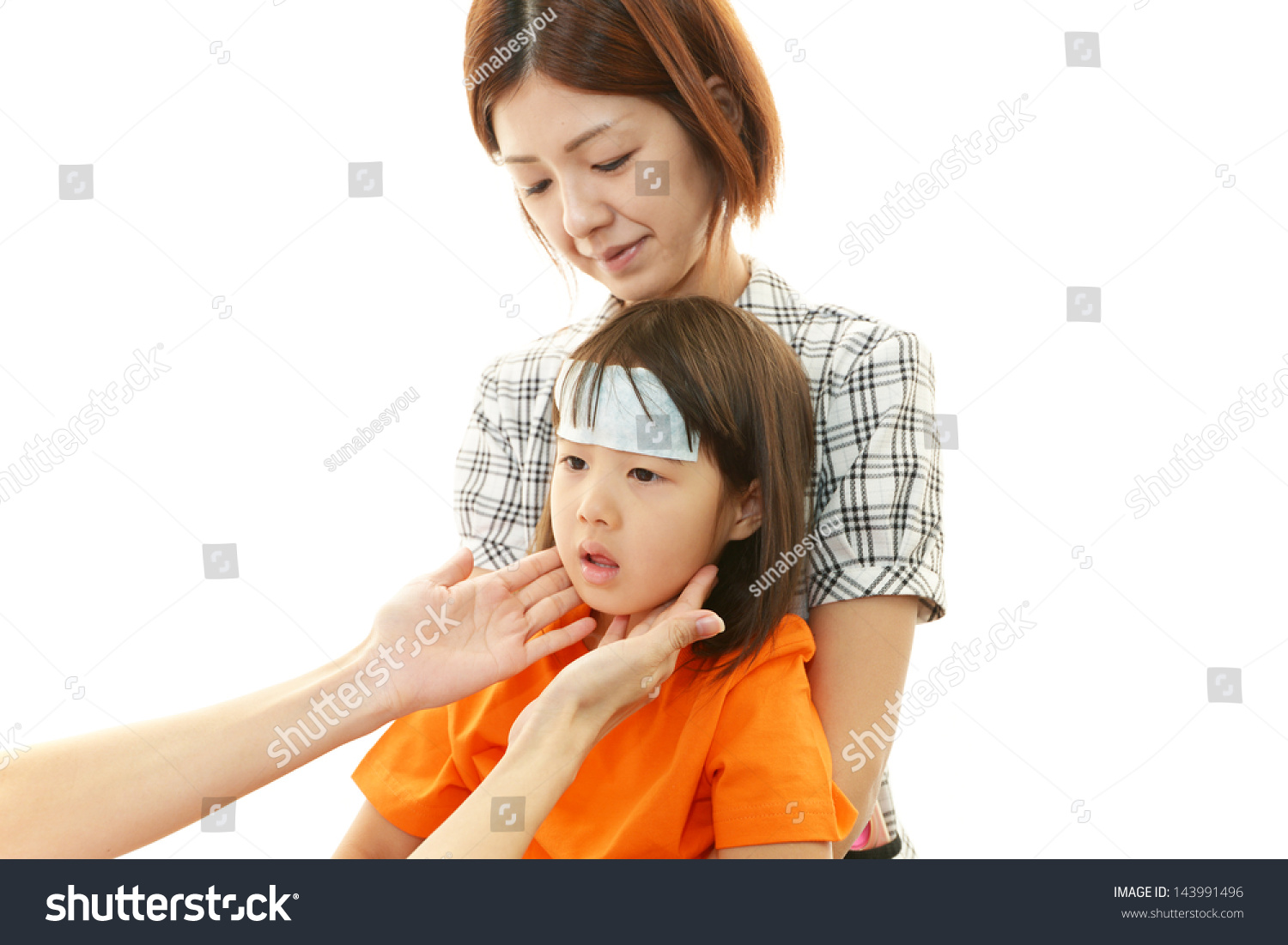 Little girl with a bad cold