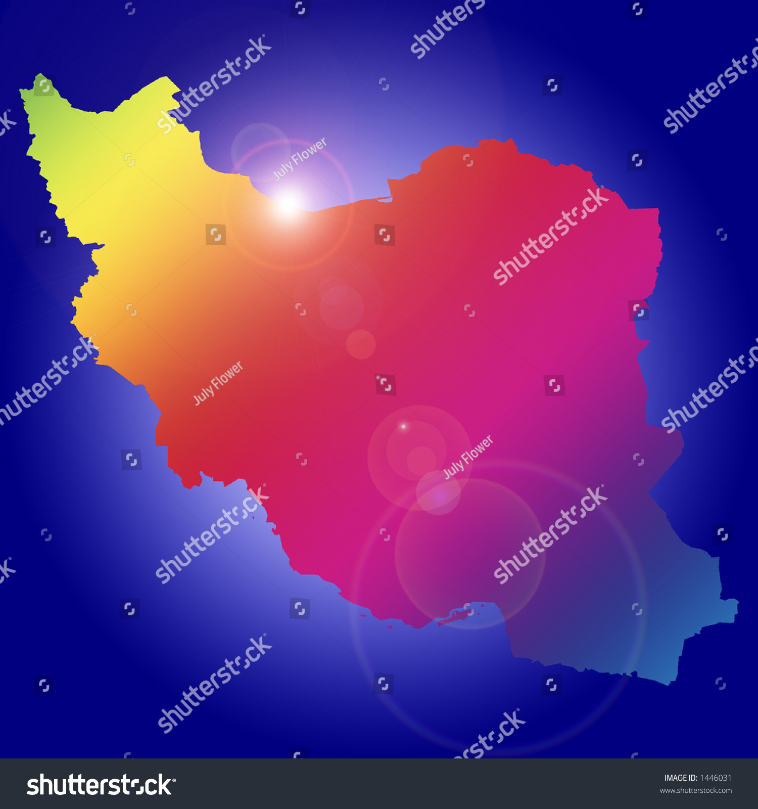 Rising star over one of many countries: Iran. More with keyword Group3.