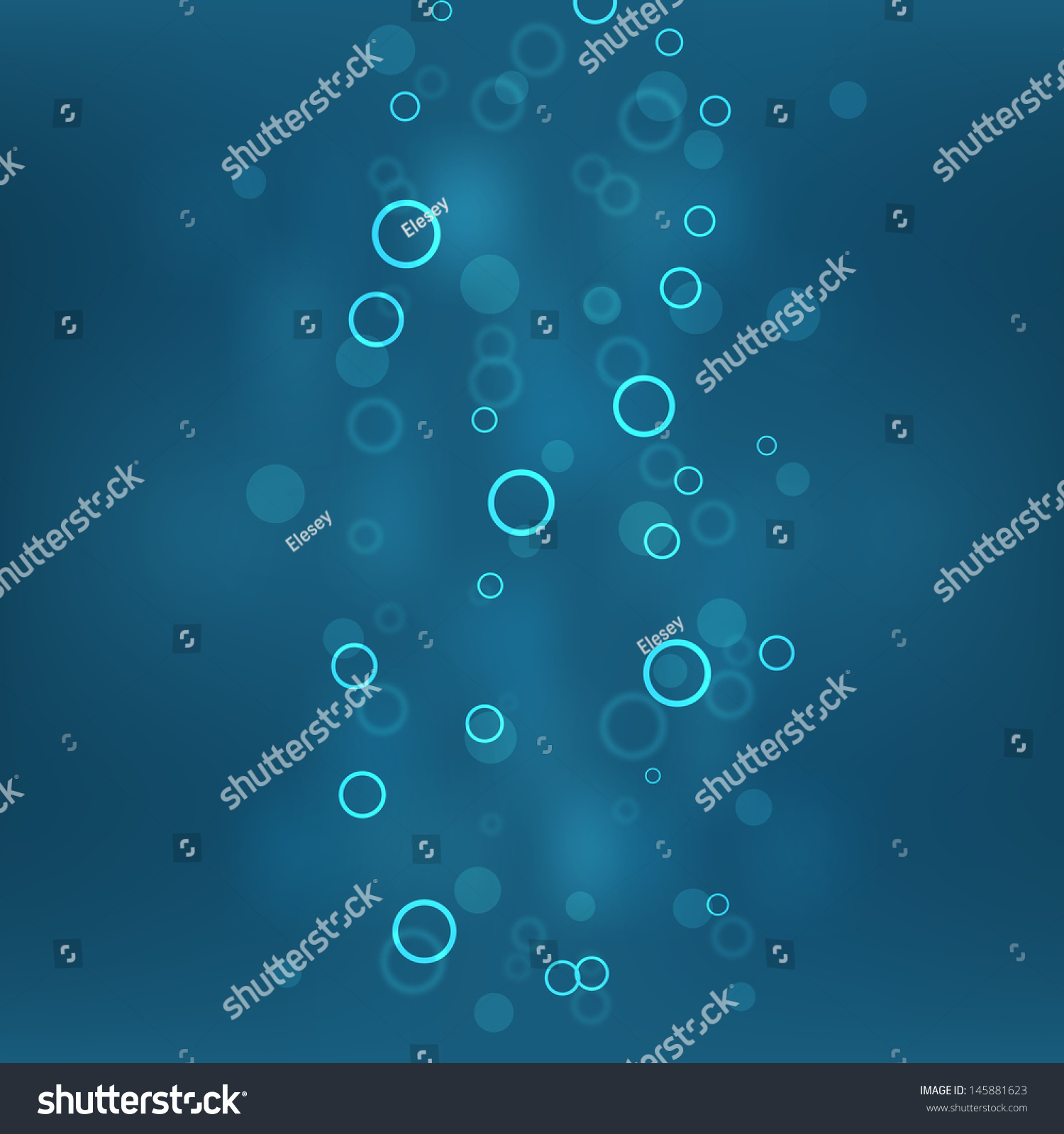 Blue background from bubbles and water