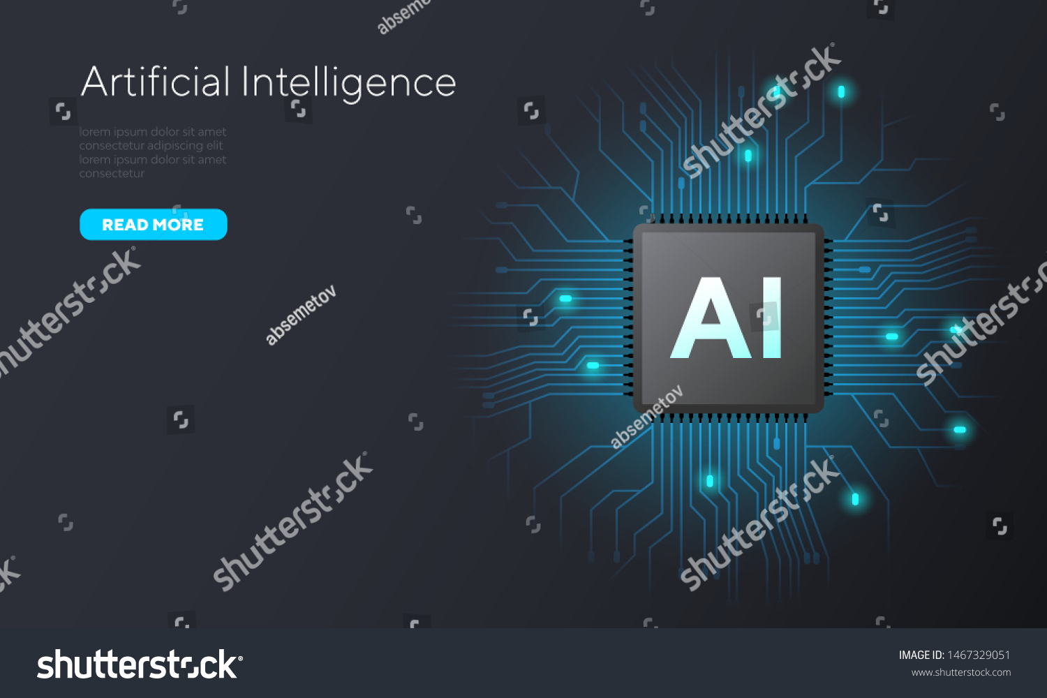 ai computer processor chip background