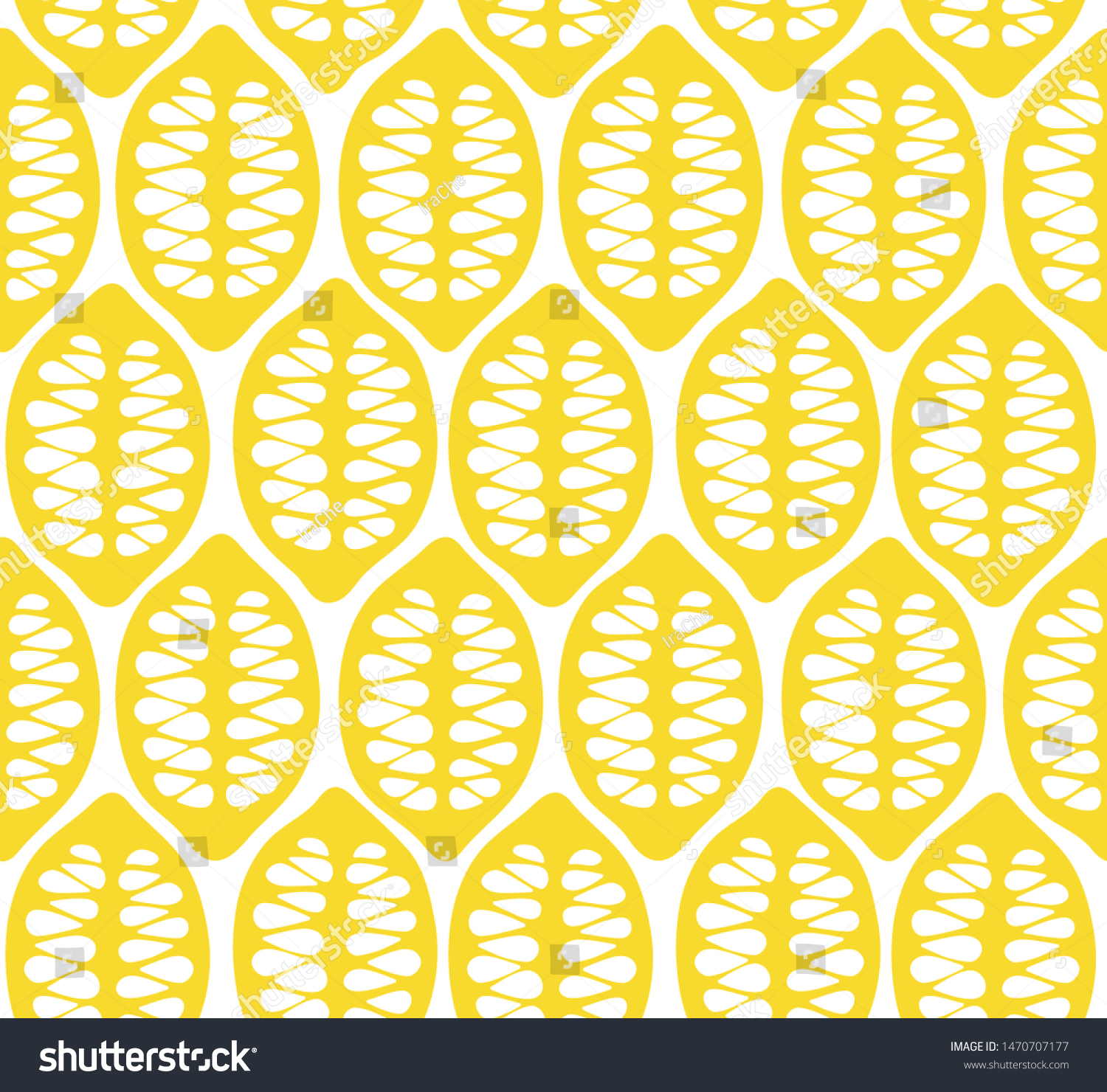 Lemon geometric design. Vector seamless pattern