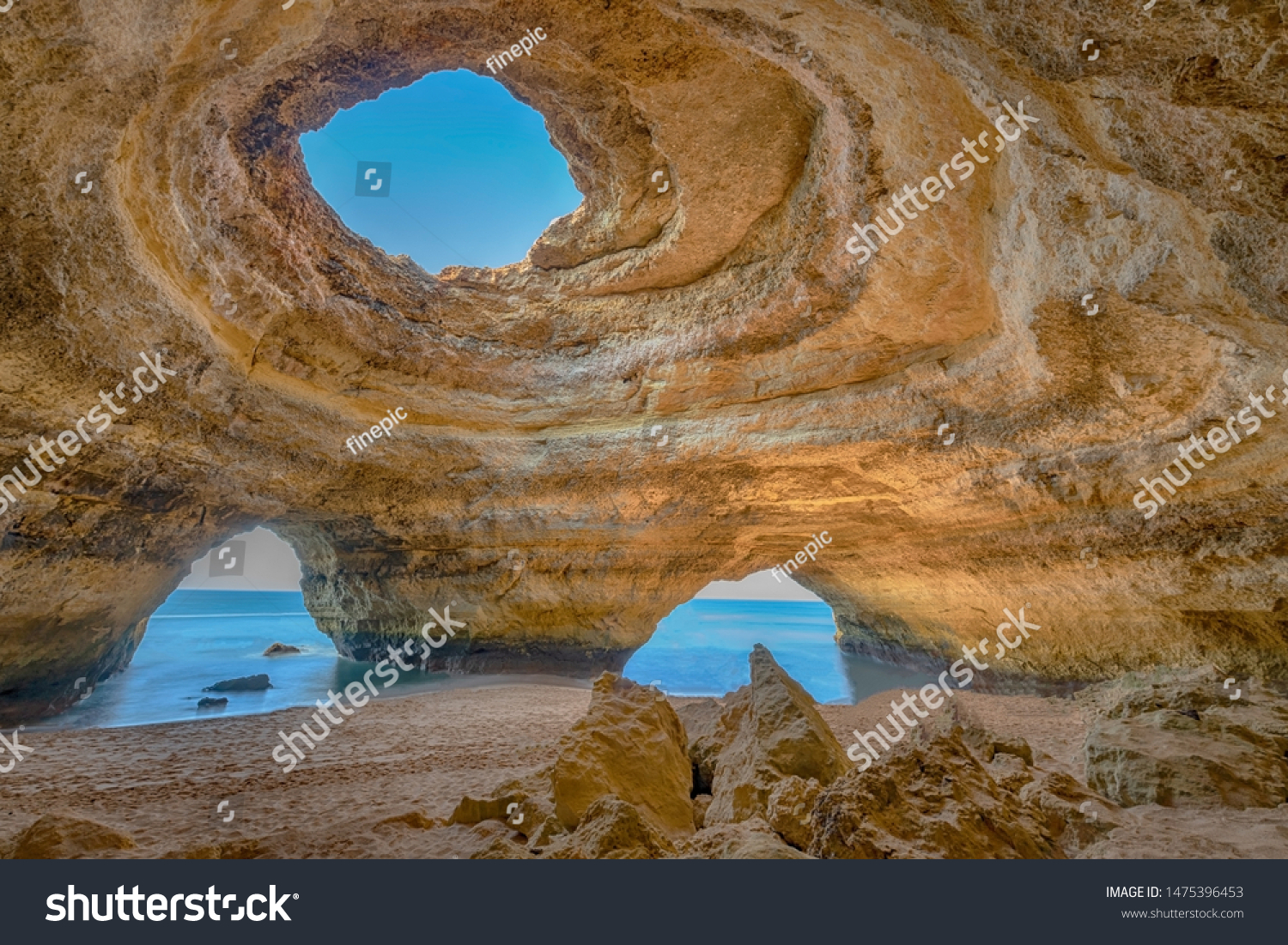 Beautiful Benagil cave  Algarve  Portugal