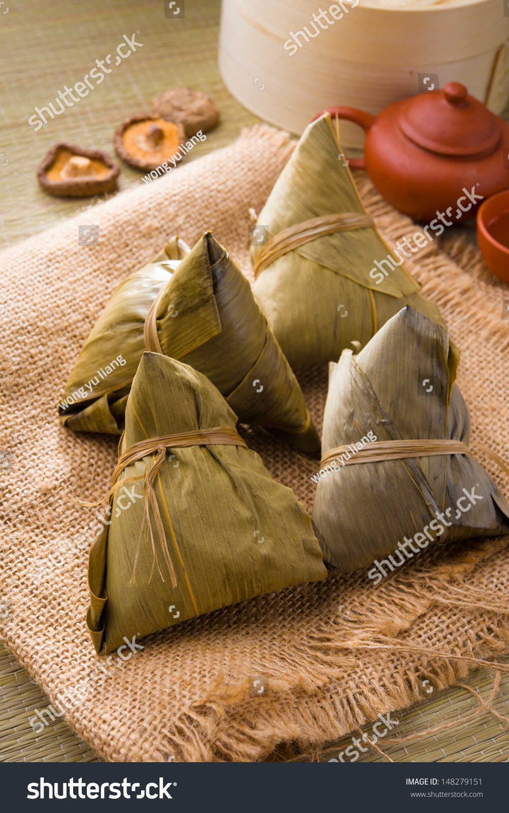 bazhang chinese dumplings  zongzi usually taken during duanwu festival occasion 