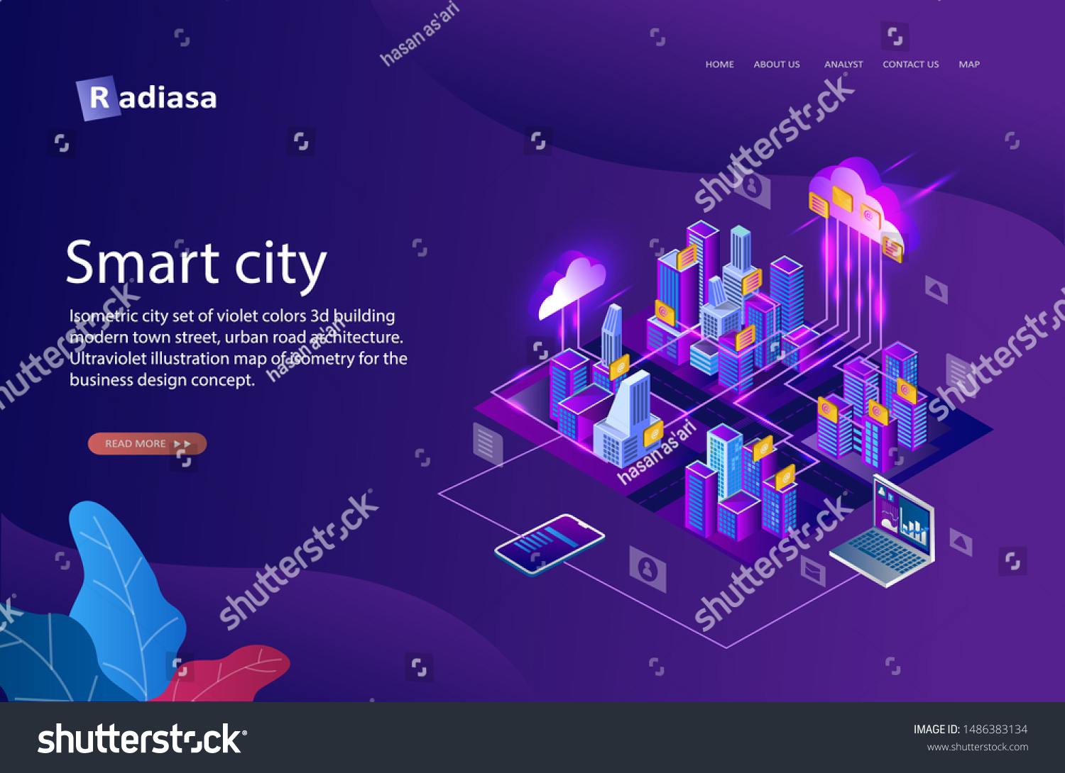 Isometric smart city  3d building modern town street  urban road architecture. illustration map of isometric for the business design concept.