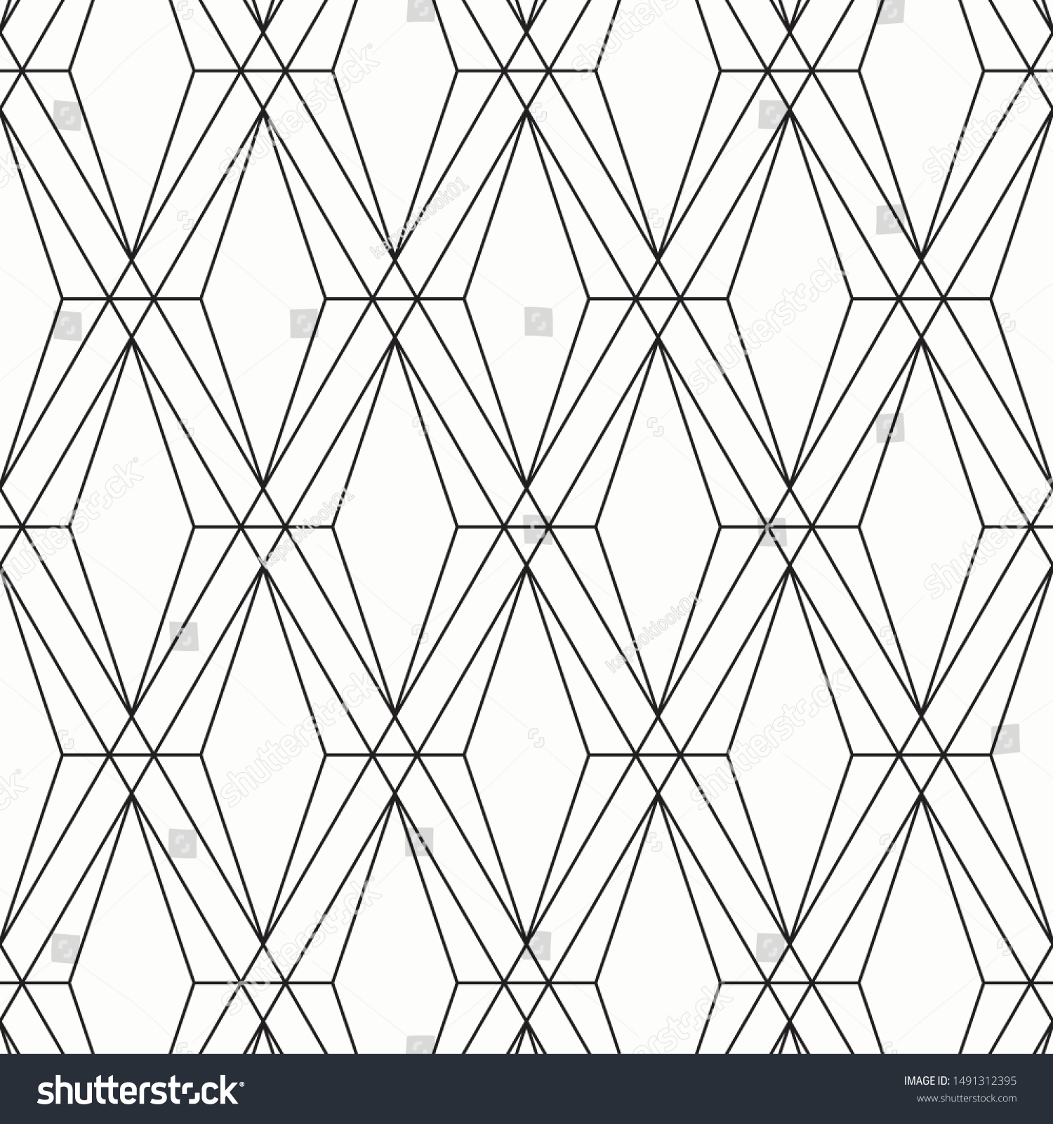 Triangle and rhombus pattern. Vector background. Geometric abstract texture. Pattern is on swatch panel.
