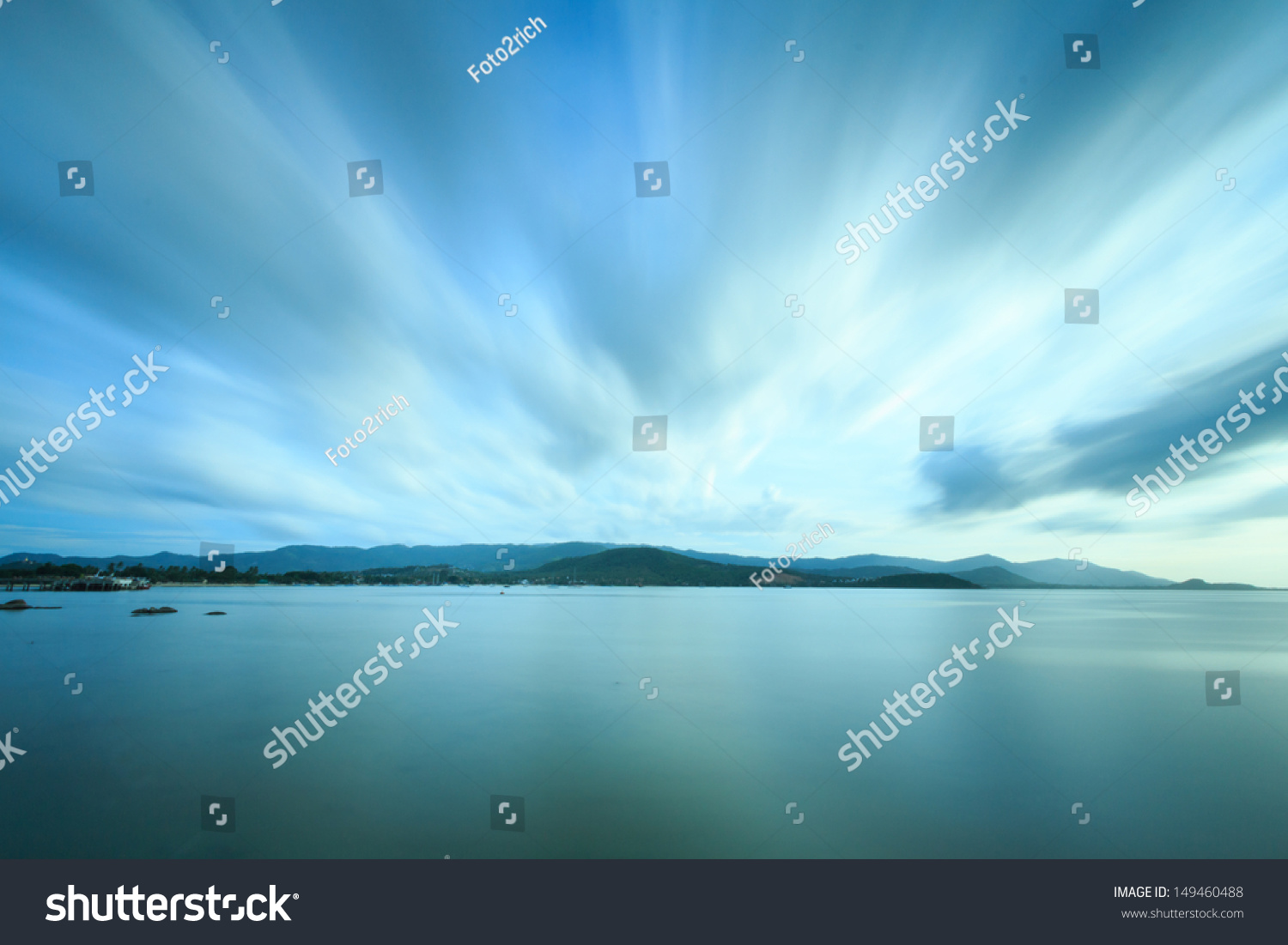 Dramatic cloud and sky at dusk.Long exposure technique