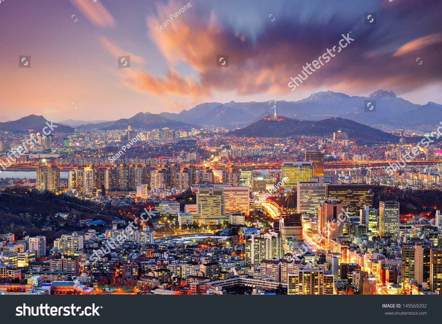 Downtown Seoul  South Korea.