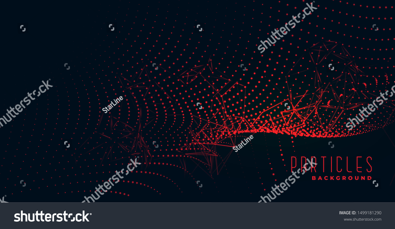 abstract red glowing particles technology background design