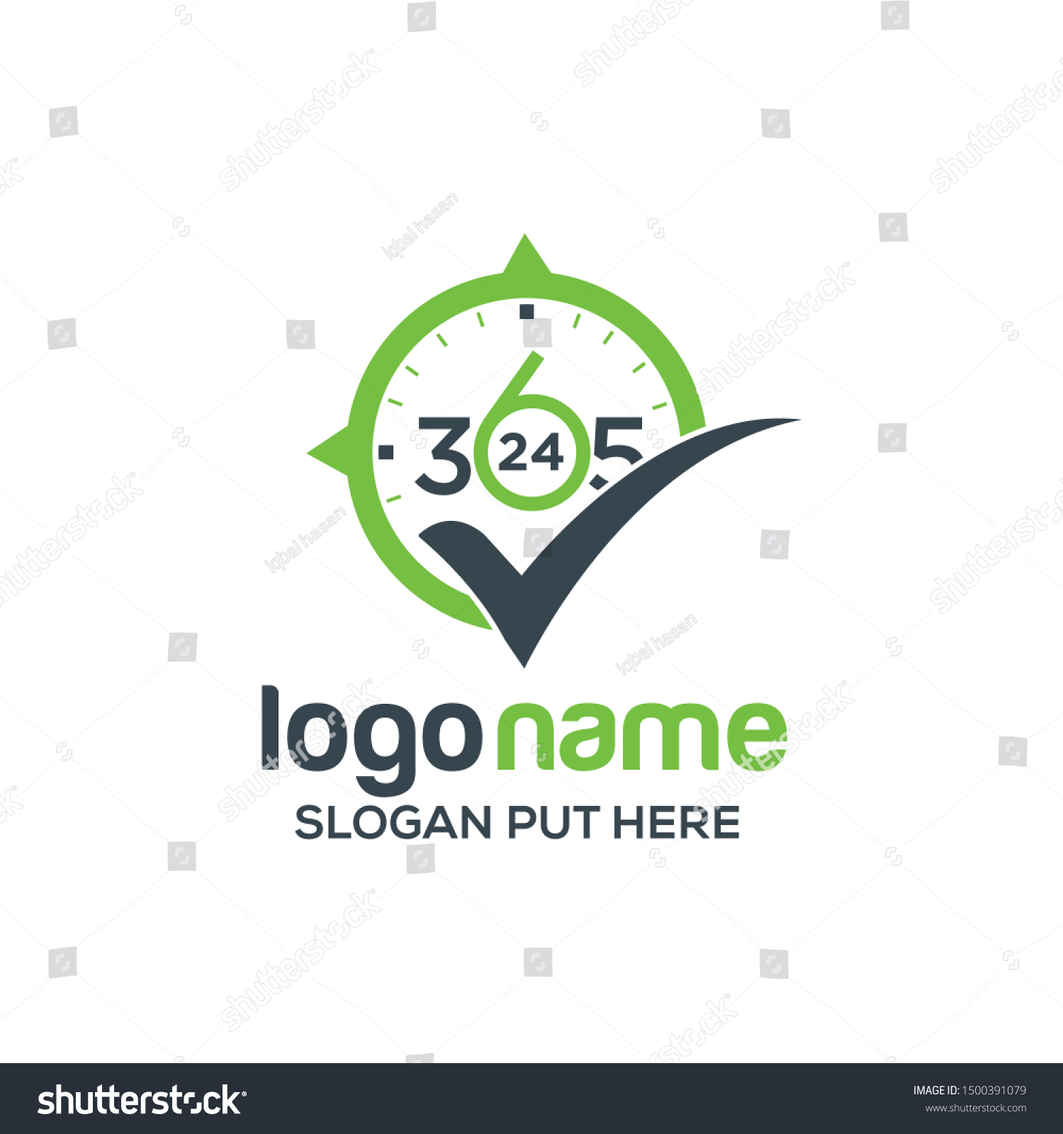Active 365 day 24 hours logo/identity design template
