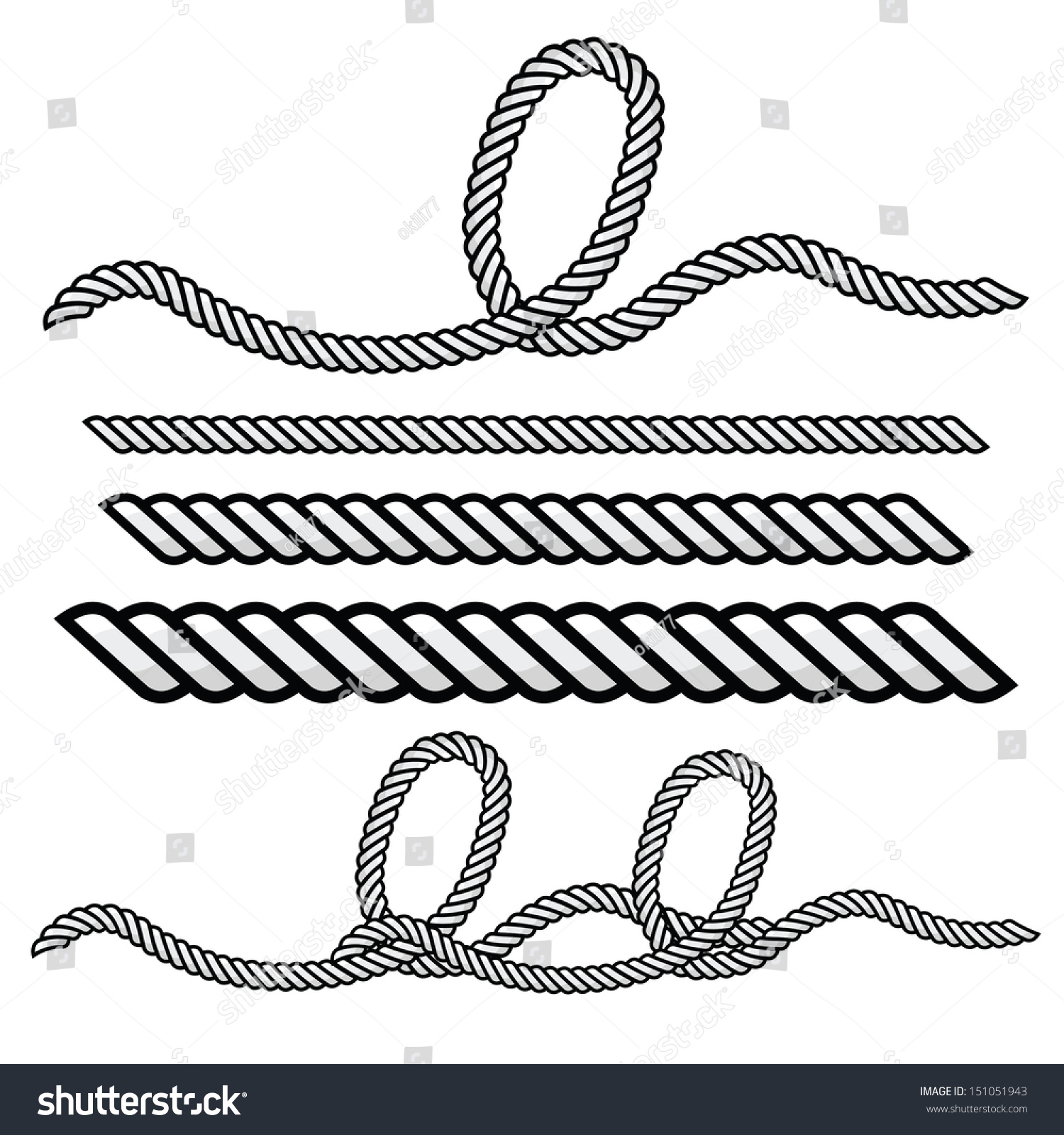 Three Ropes Outline rope outline vector _站酷海洛_正版图片_视频_字体_音乐素材交易平台_站酷旗下品牌