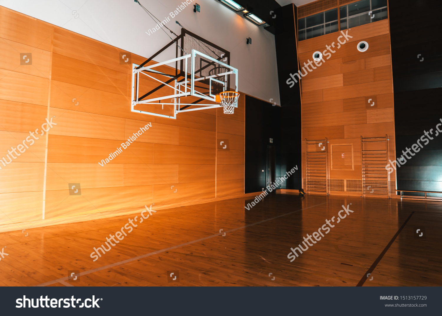 basketball hoop in the hall