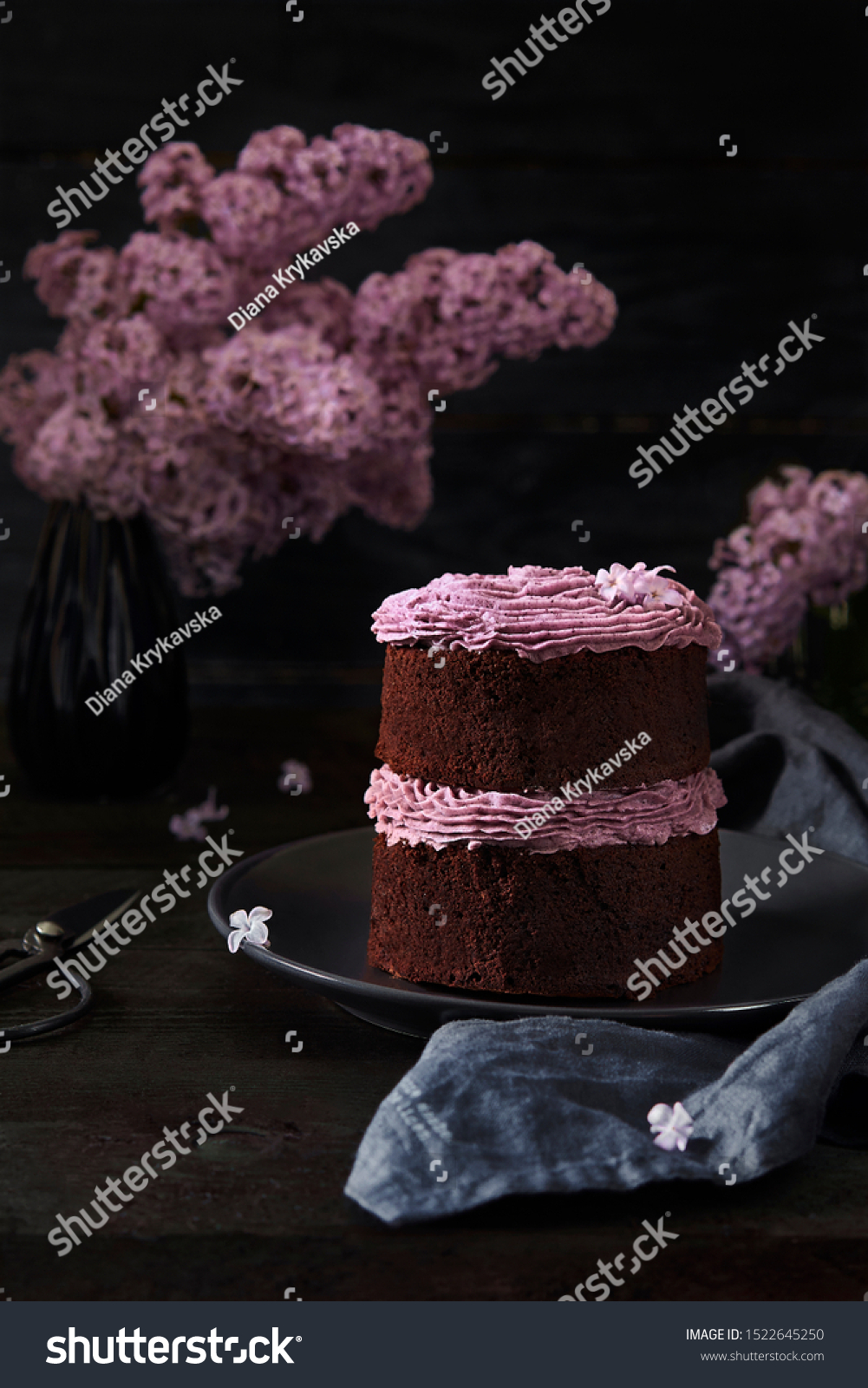 Sweet fresh fruit chocolate dessert                                