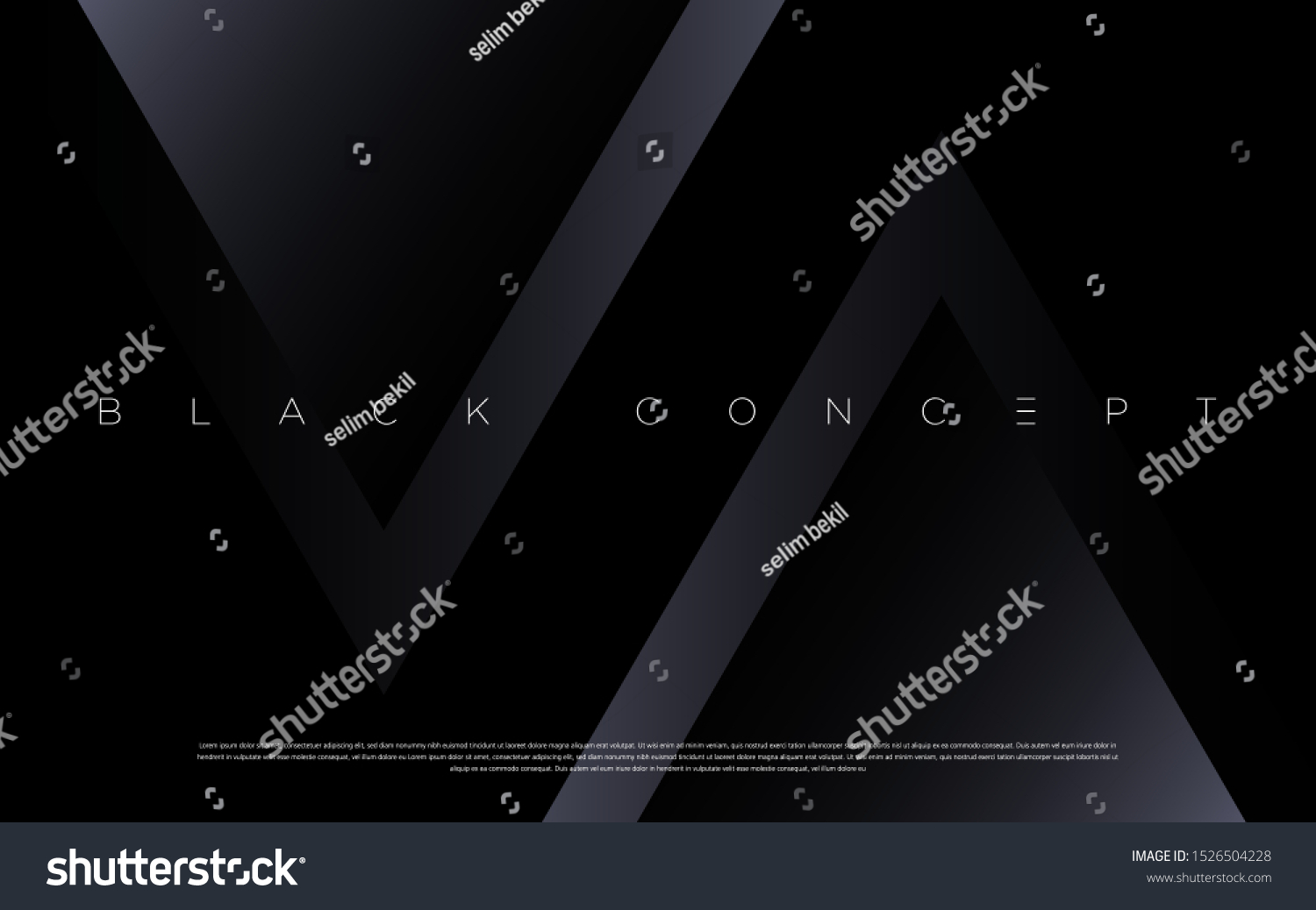 黑色高级抽象背景 带有豪华梯度几何元素。独家设计的丰富背景。 - 向量