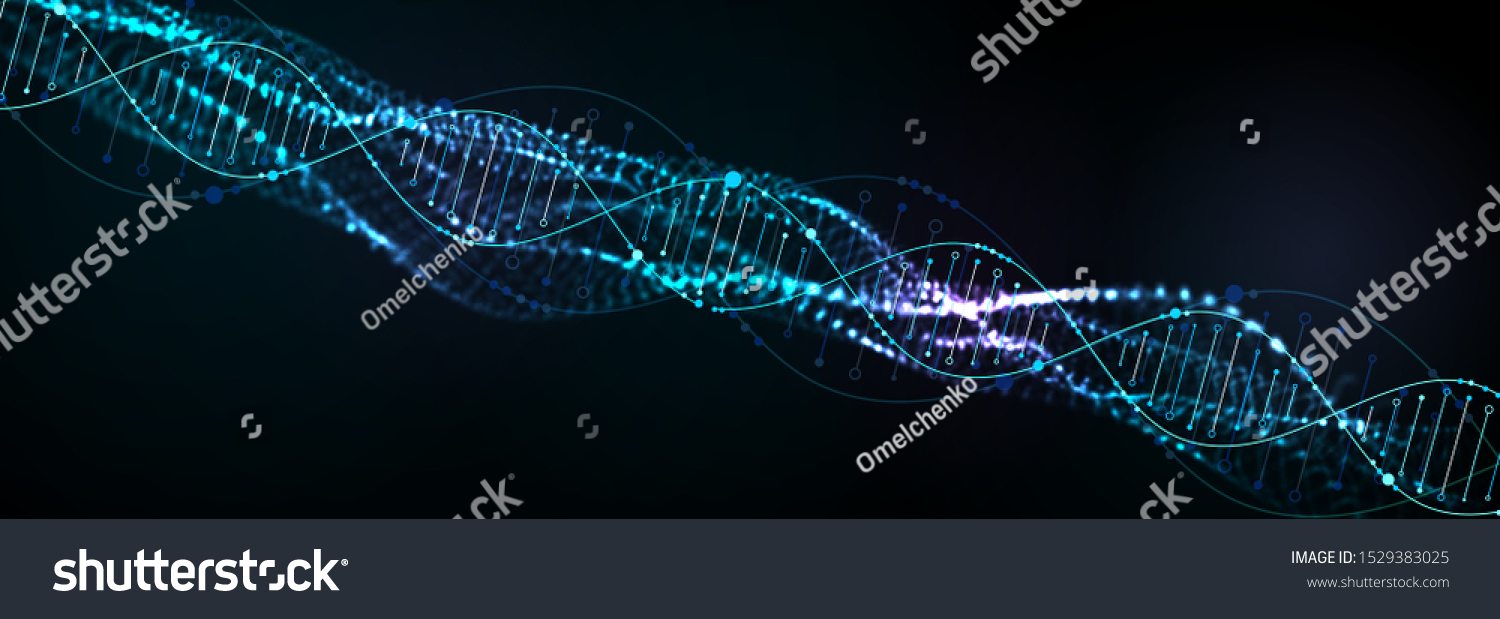 Science template  abstract background with a DNA molecules. Vector illustration.