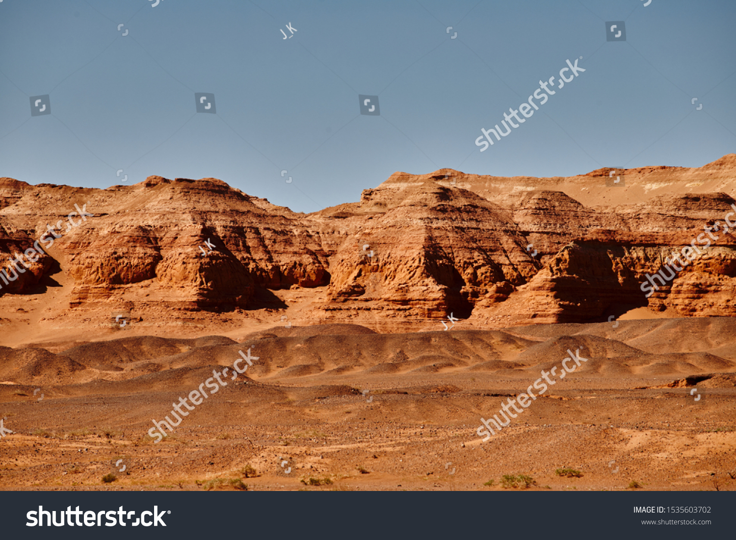 Herman Cav Canyon at sunset. South Gobi  Mongolia