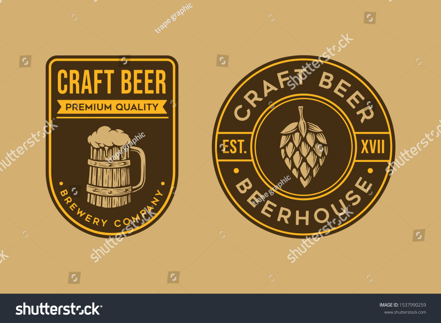 CRAFT BEER BADGE LOGO DESIGN