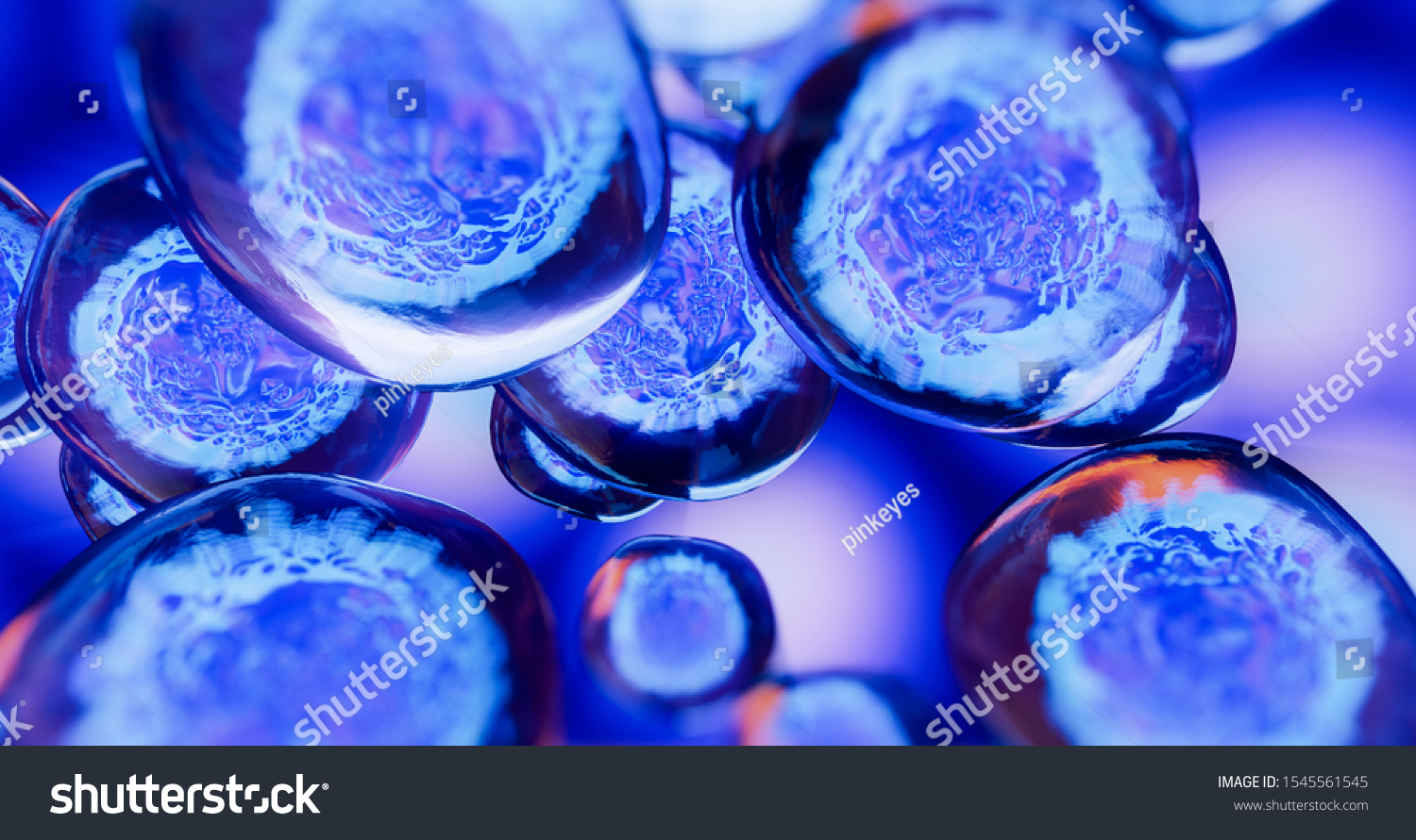Creative image of embryonic stem cells cellular therapy. 3d ...