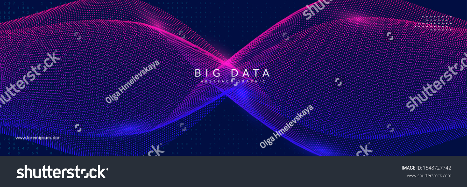Big data learning. Digital technology abstract background. Artificial intelligence concept. Tech visual for database template. Cyber big data learning backdrop.