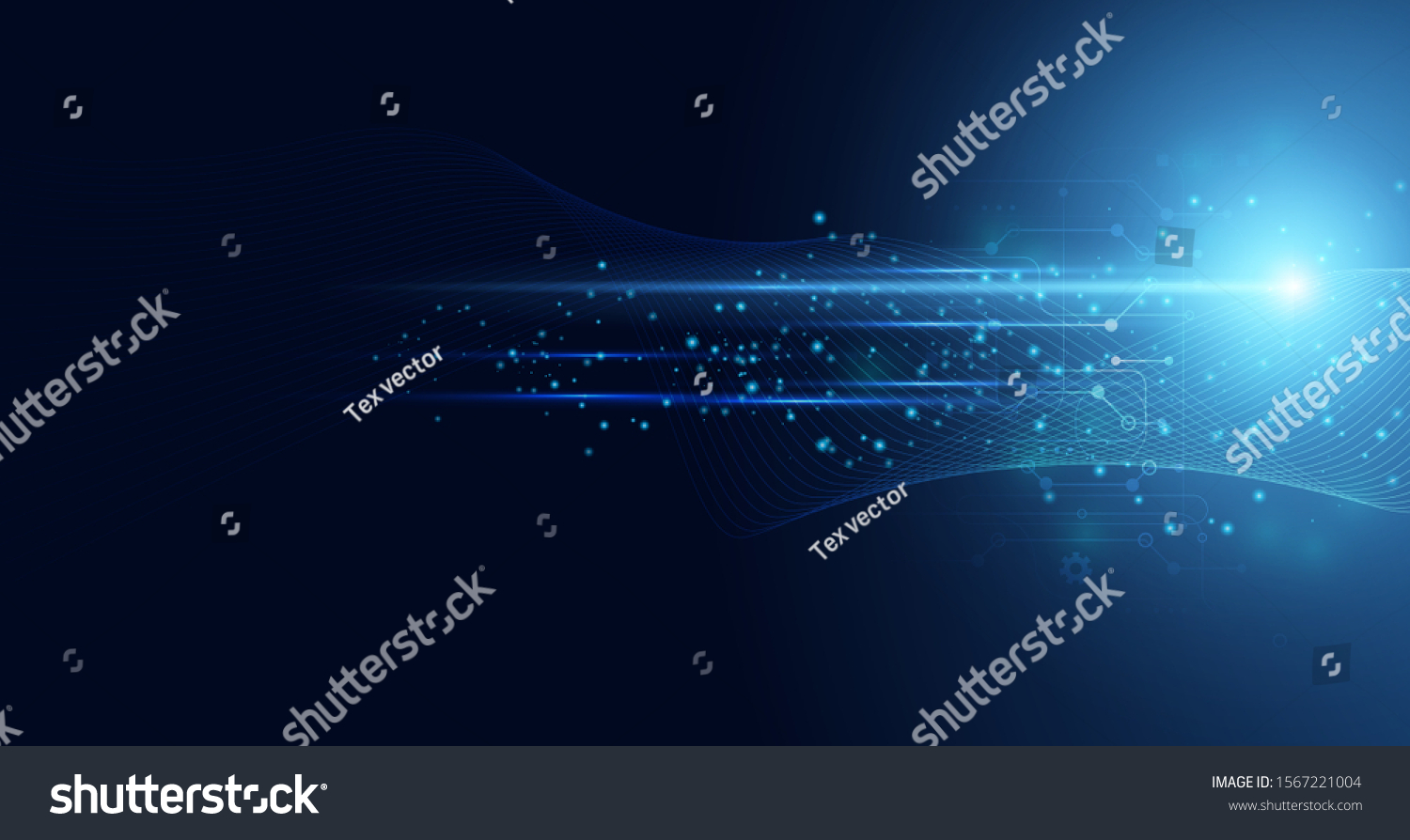 Abstract technology hi tech background concept speed movement motion blur moving fast in the light for template design dark blue .Vector illustration