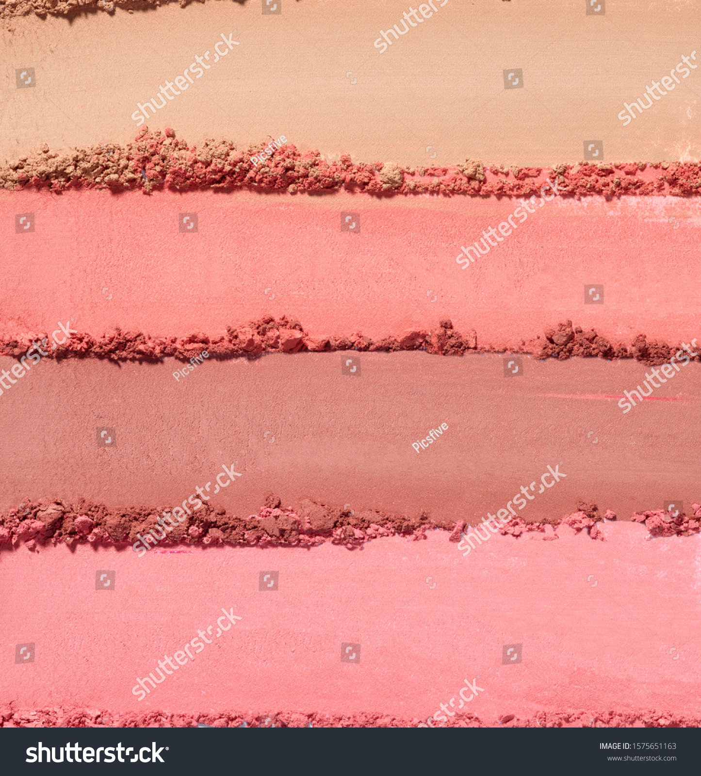 close up of face powder on white background