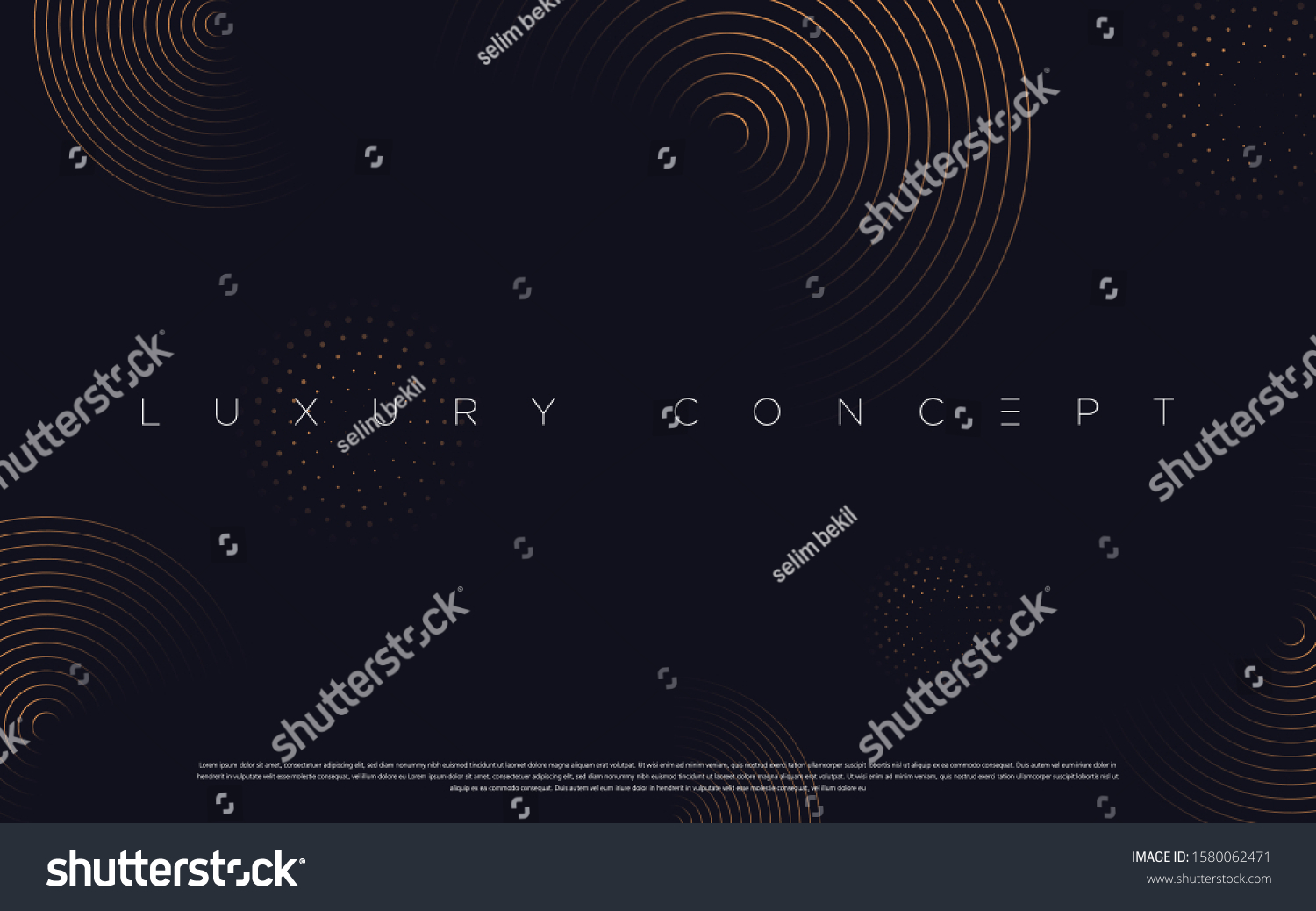 Black premium background with luxury dark golden geometric elements. Rich background for poster  banner  flyer  presentation  web design etc. Vector EPS