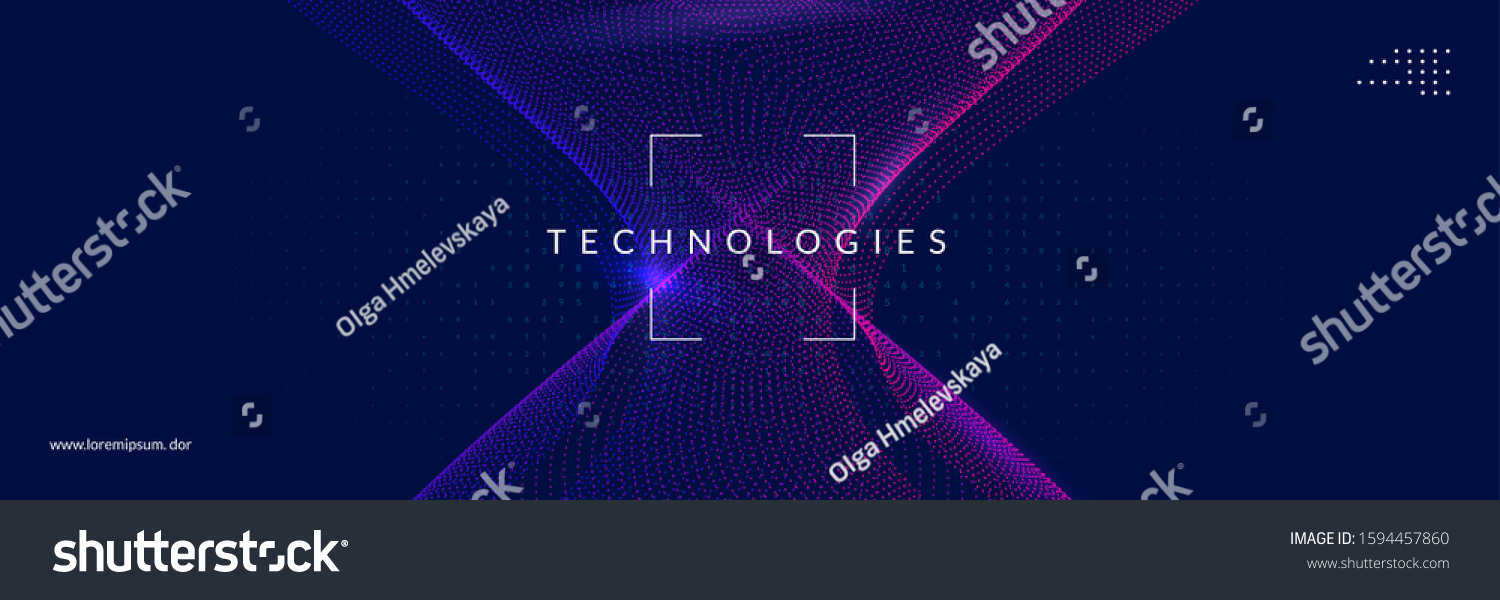 人工智能技术背景。数字技术 深度学习和大数据概念。屏幕模板的抽象视觉。几何人工智能技术背景。