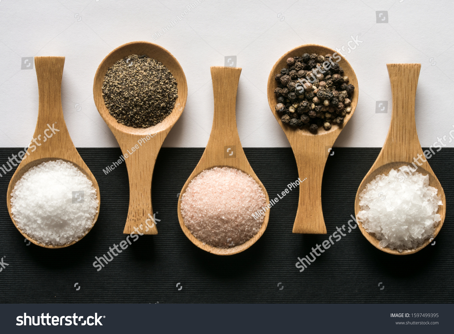 Kosher Salt Ground Pepper Himalayan Salt Peppercorns and Sea Salt