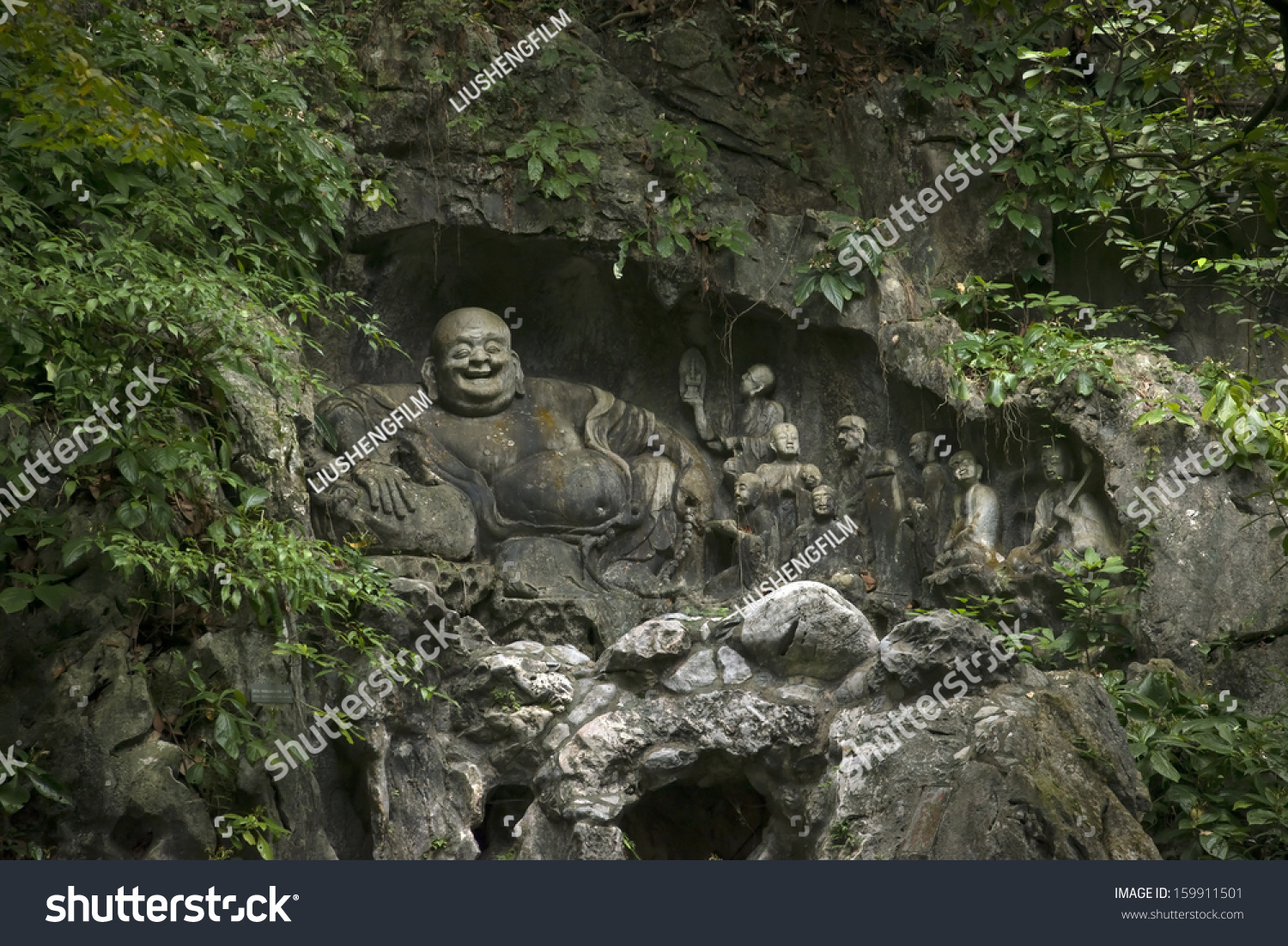 Statue of laughing buddha