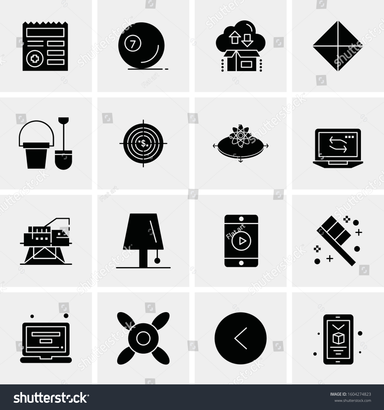 16 Universal Business Icons Vector. Creative Icon Illustration to use in web and Mobile Related project.