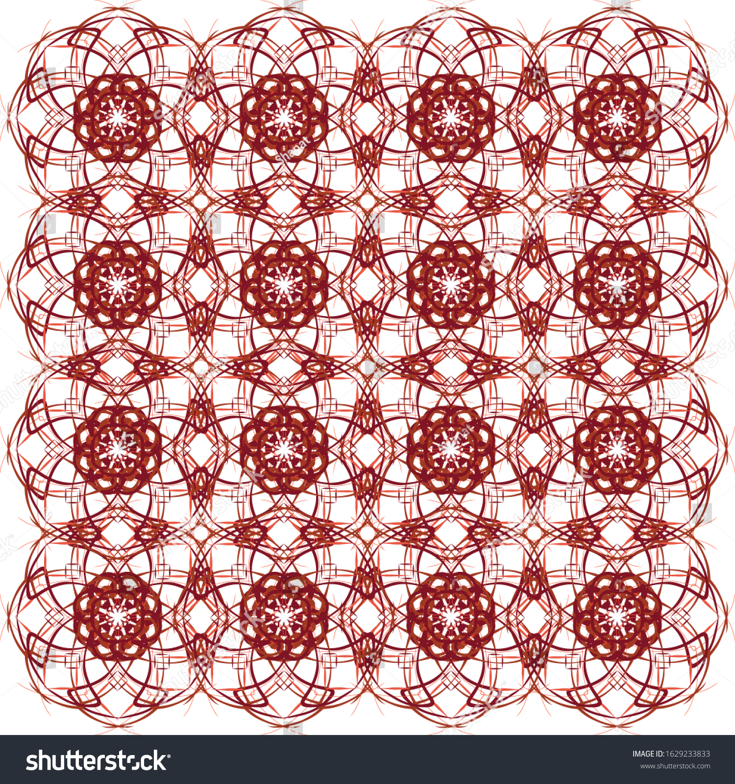 Seamless geometric pattern. The lines are red and orange. Creative design for different backgrounds