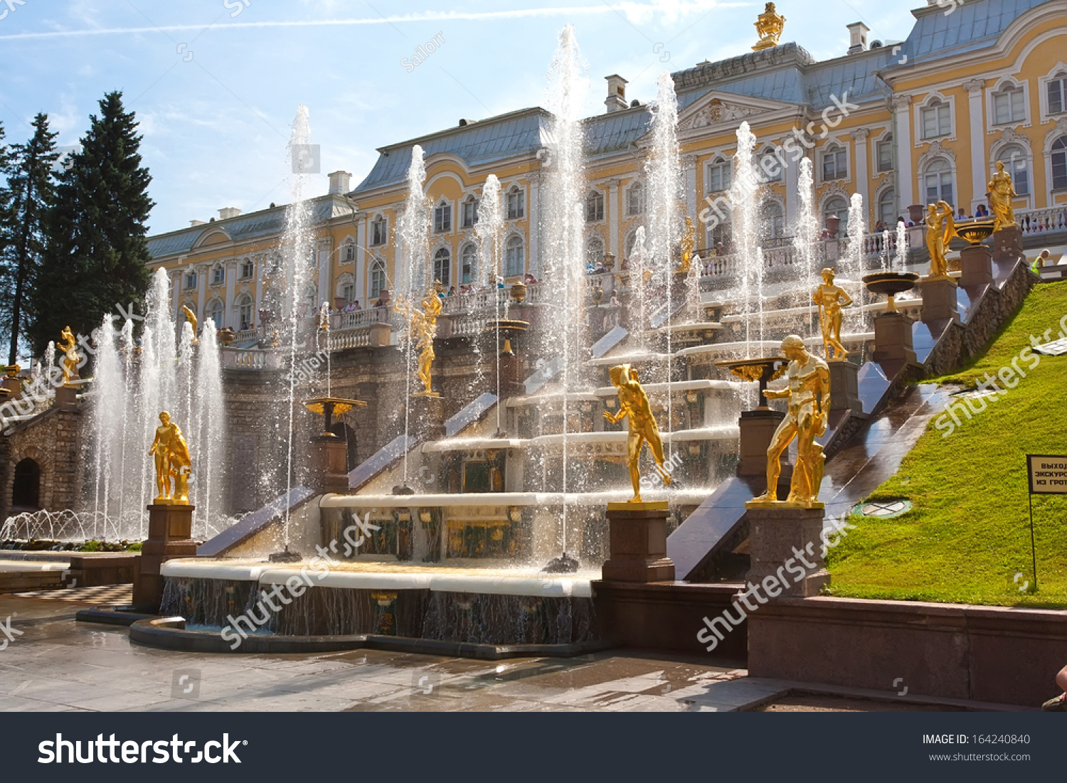 Fountains in Petrodvorets Peterhof  Saint Petersburg  Russia