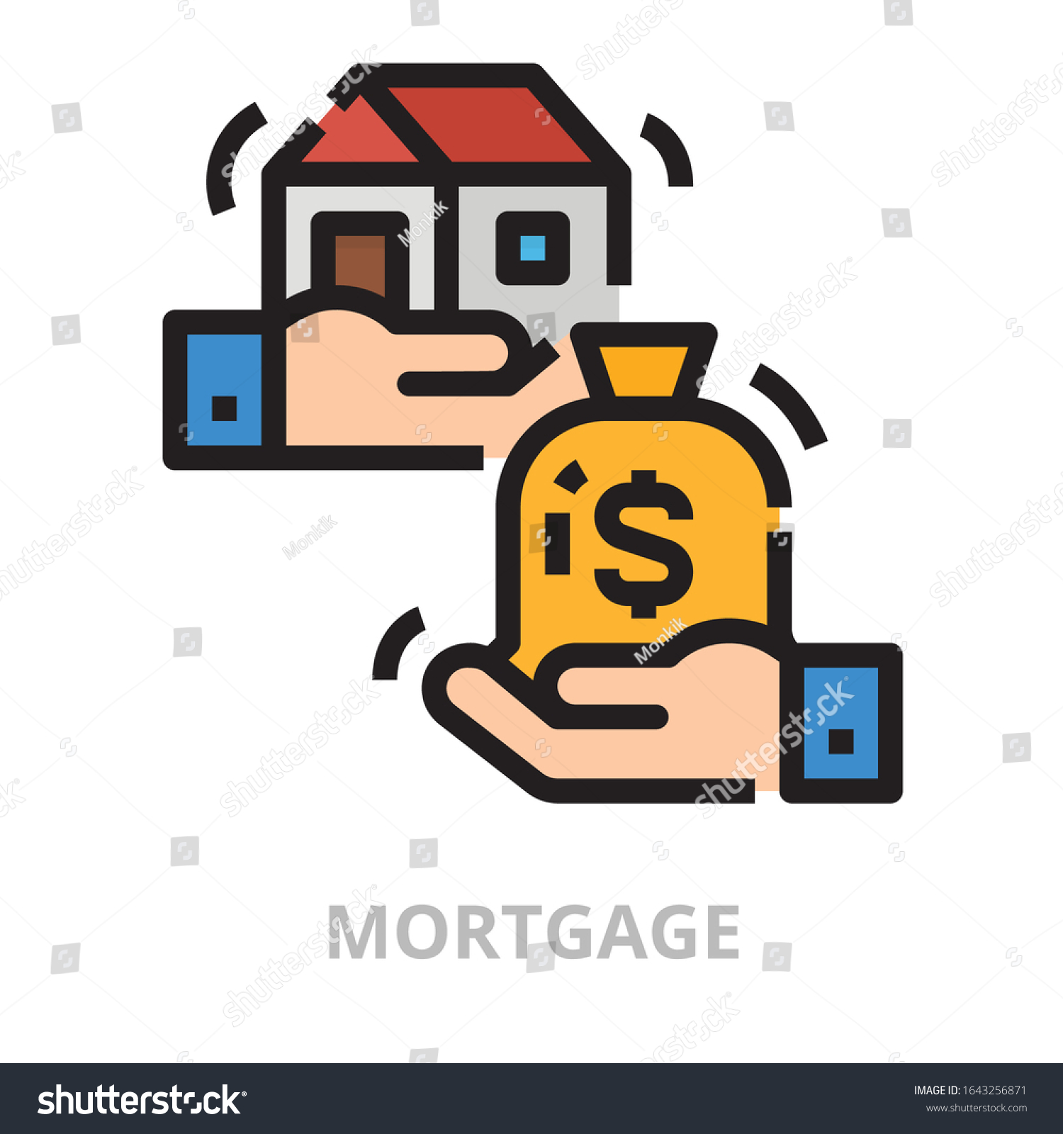Mortgage icon for website  application  printing  document  poster design  etc.
