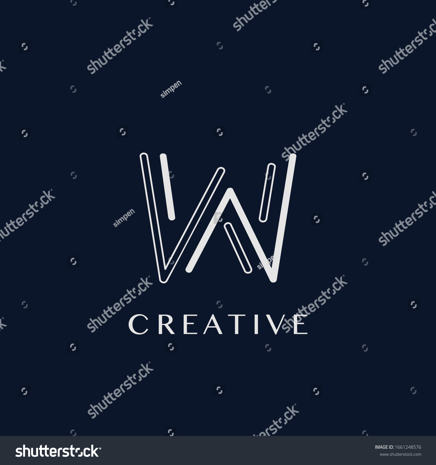 Simple Modern W Letter Logo Monogram Vector Design Logo Template_站酷海洛 ...