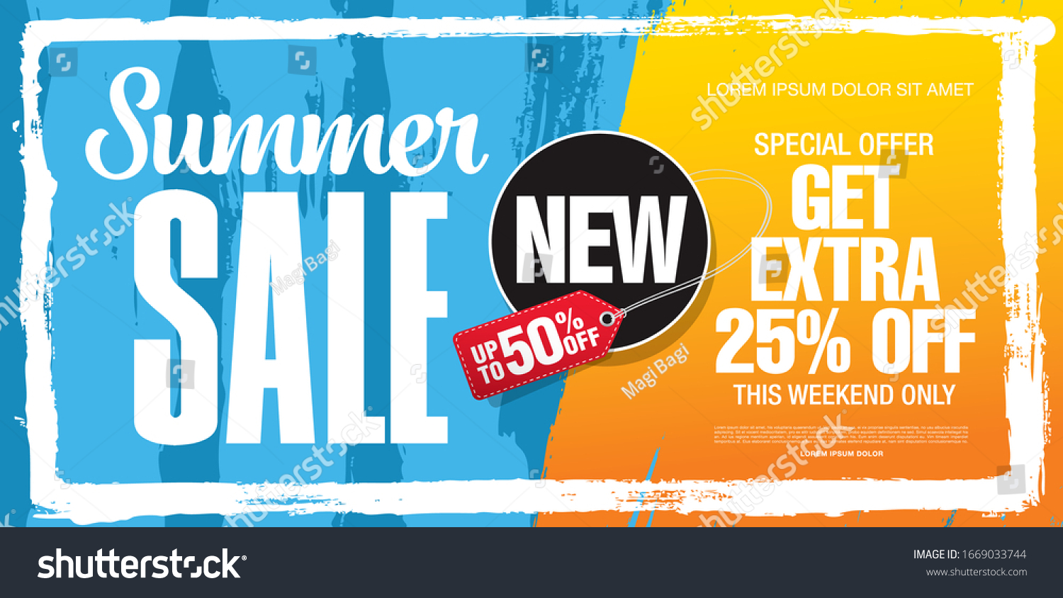 summer sale banner layout template design  vector illustration