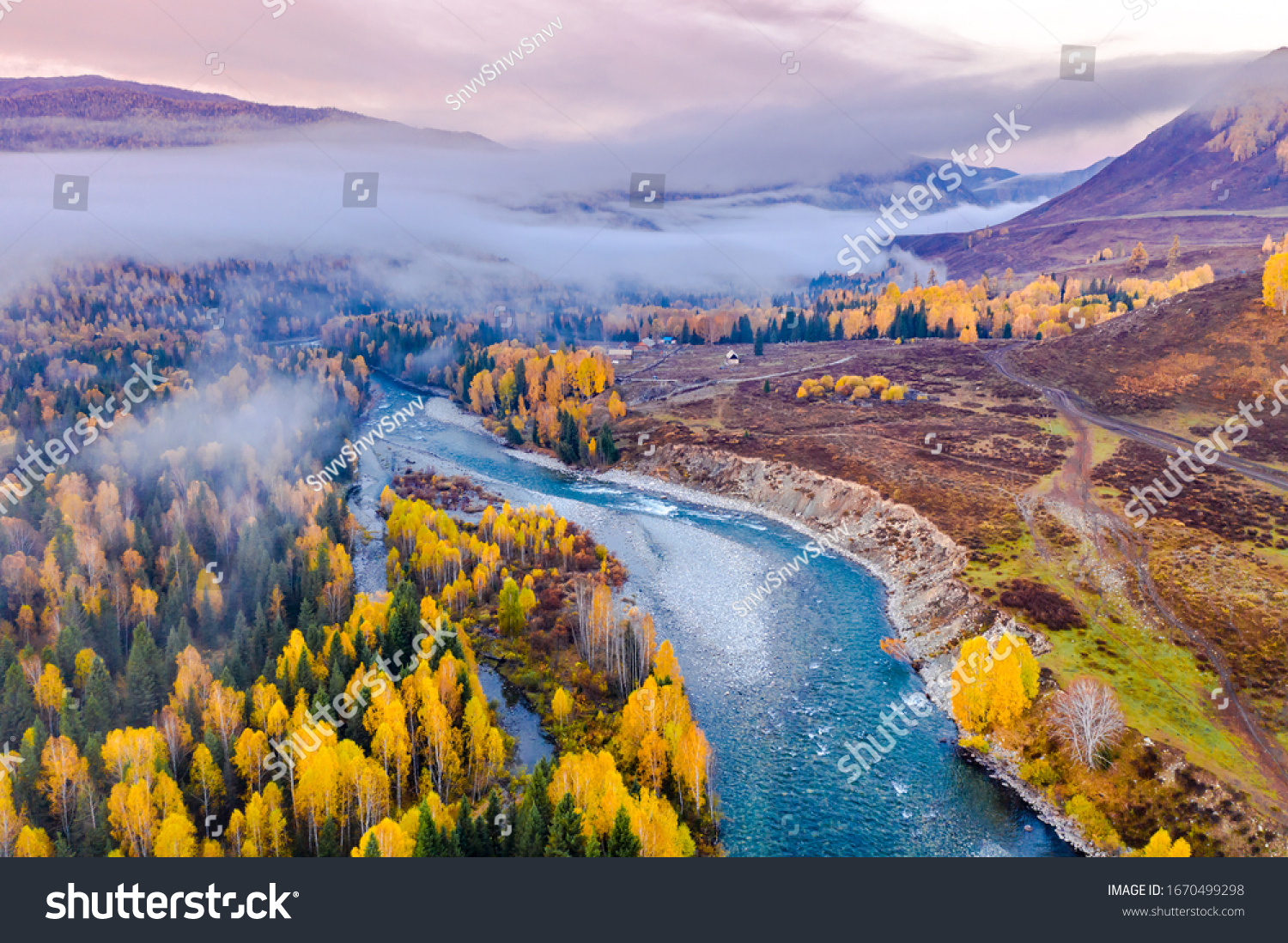 Scenery of Hemu Village  Xinjiang  China