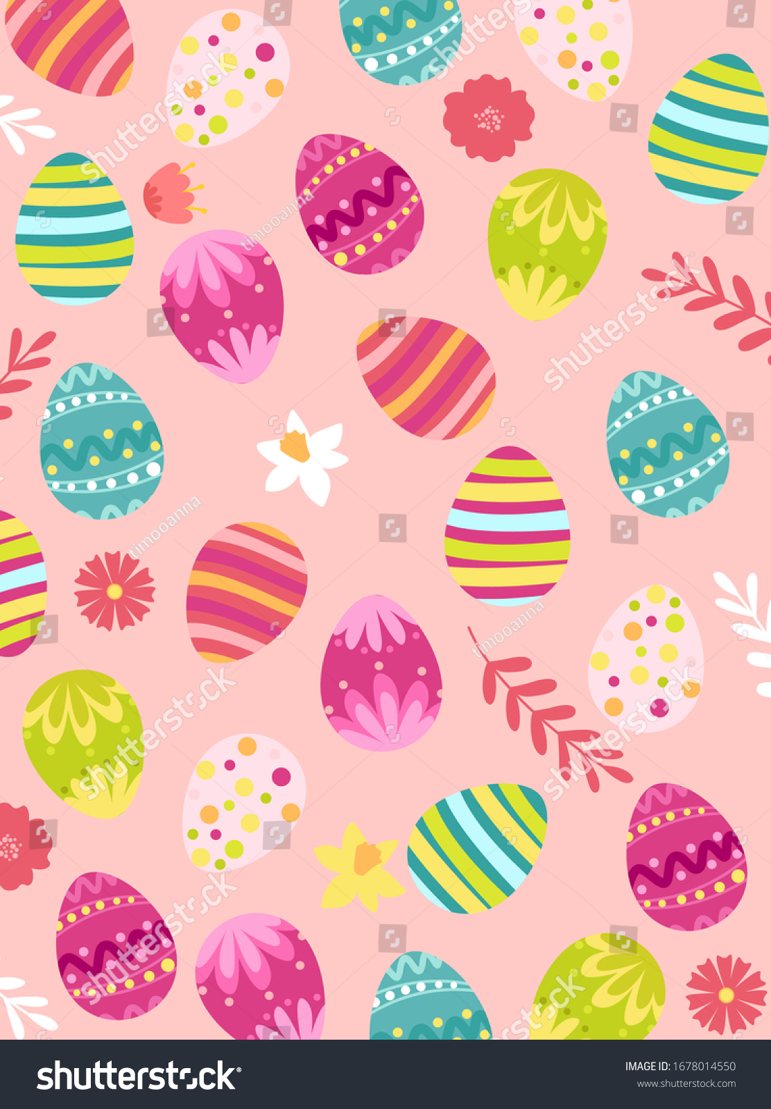 spring flowers easter eggs